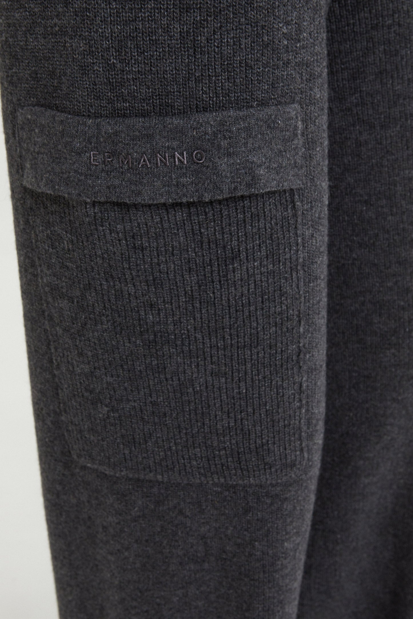 RIBBED-KNIT CARGO PANTS