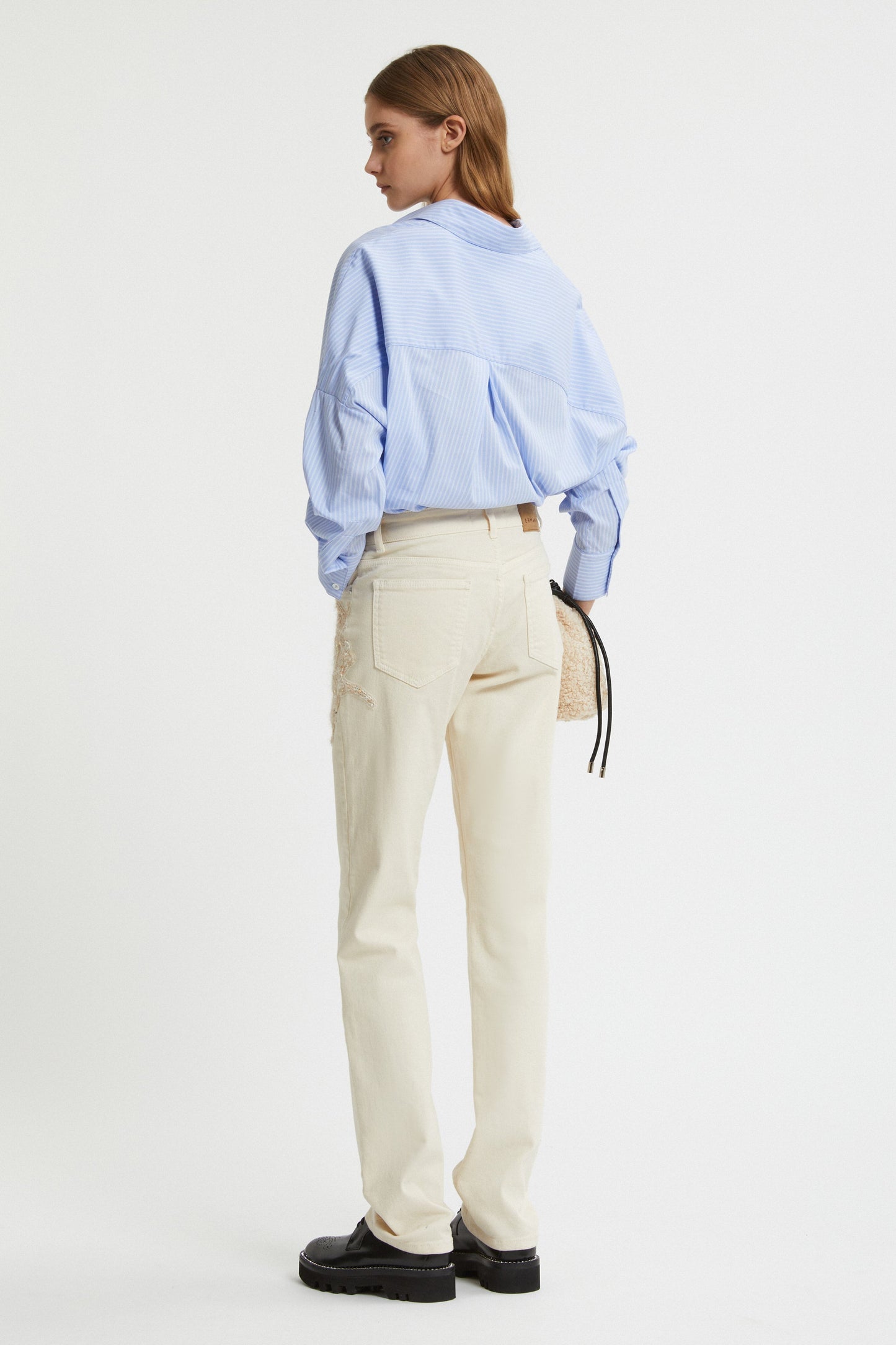 FIVE-POCKET EMBROIDERED PANTS