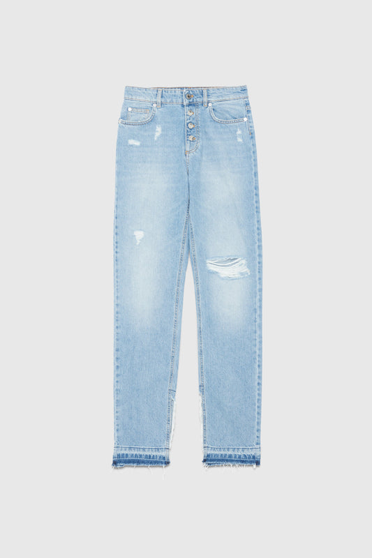 RIBBED FIVE-POCKET DENIM