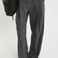 PINSTRIPE PANTS WITH SATIN COULISSE