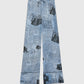 NEWSPAPER PRINTED SATIN PANTS