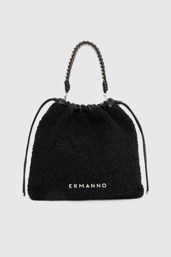 Image of ECO FUR MAXI BAG WITH CHAIN