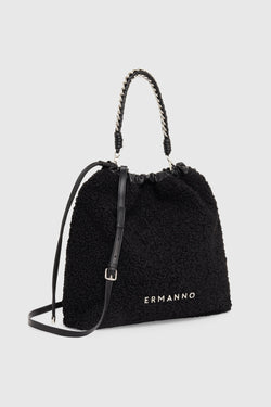 Image of ECO FUR MAXI BAG WITH CHAIN