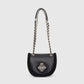 MINI FAUX SHEEPSKIN CROSSBODY BAG WITH LOGO