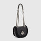 MINI FAUX SHEEPSKIN CROSSBODY BAG WITH LOGO