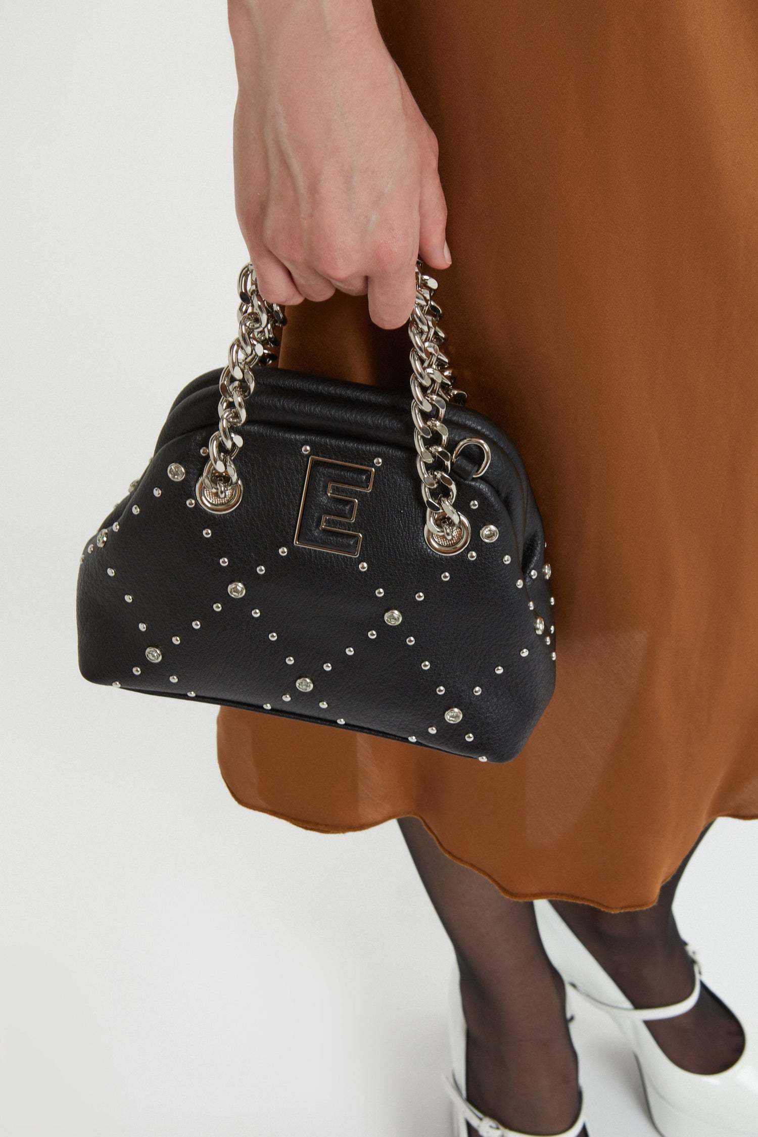 MINI SHOULDER BAG WITH RHINESTONES