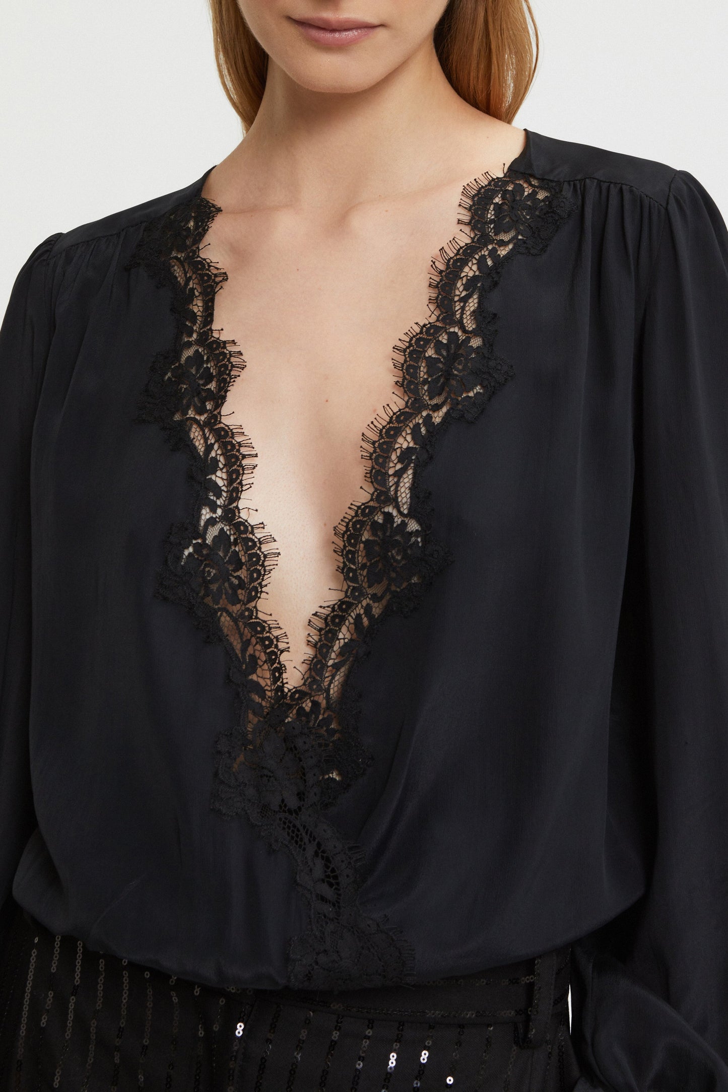 BODYSUIT BLOUSE WITH LACE