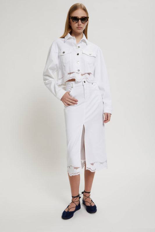 DENIM JACKET WITH EMBROIDERY APPLICATION