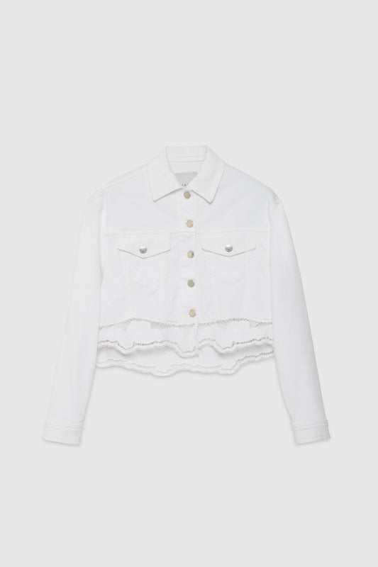 DENIM JACKET WITH EMBROIDERY APPLICATION