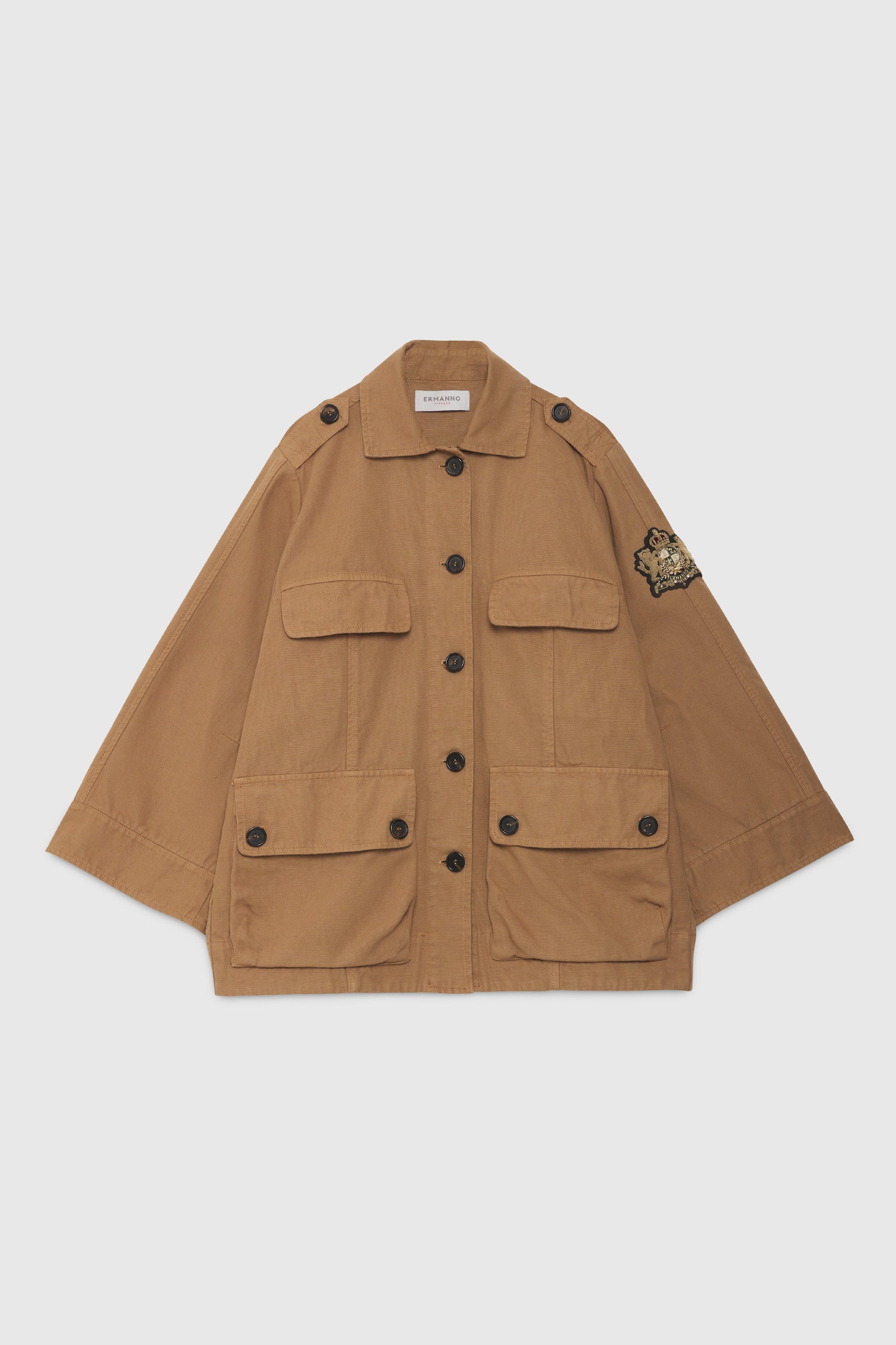 CANVAS FIELD JACKET WITH HERALDIC LOGO