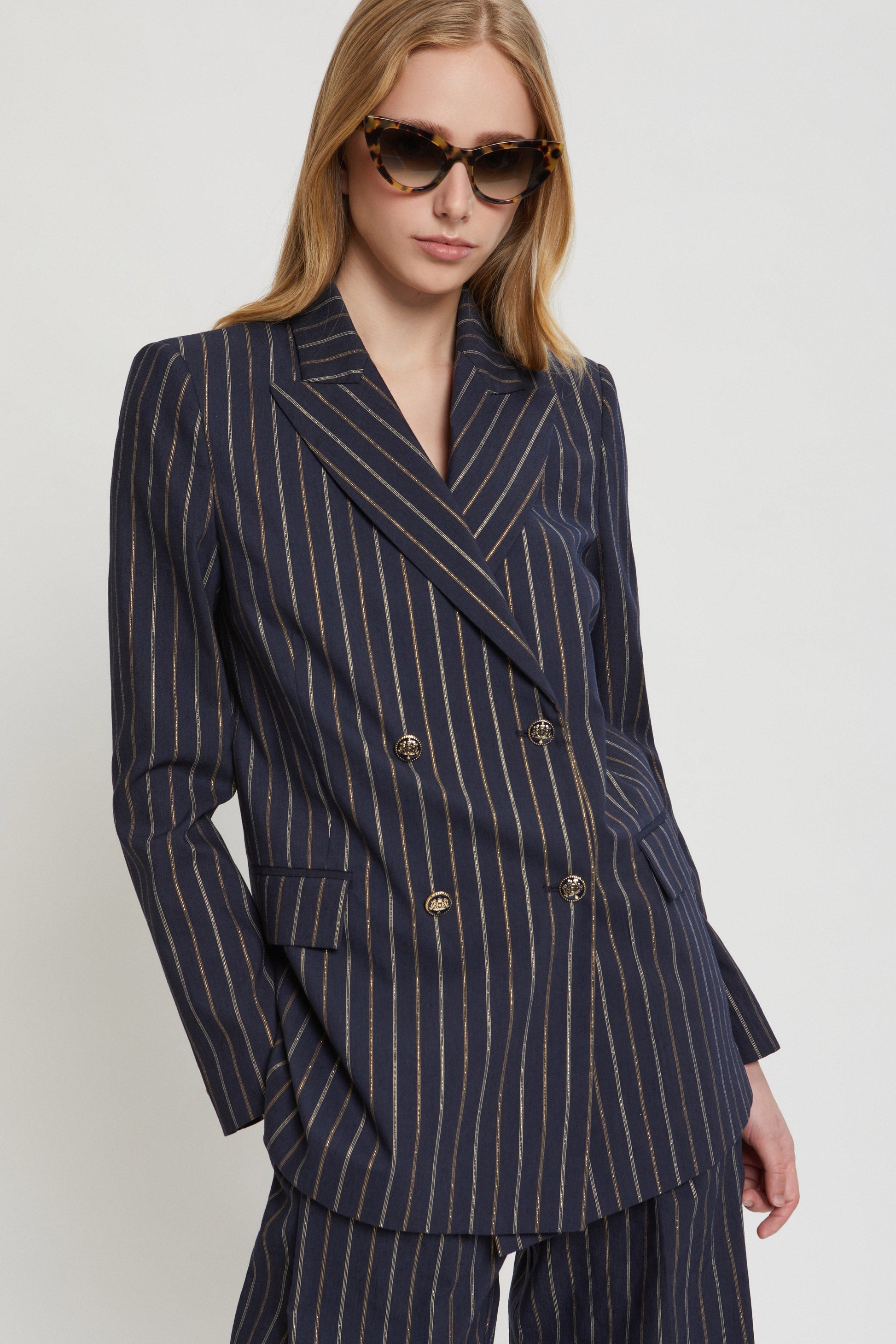 BLAZER GESSATO LUREX A DOPPIOPETTO