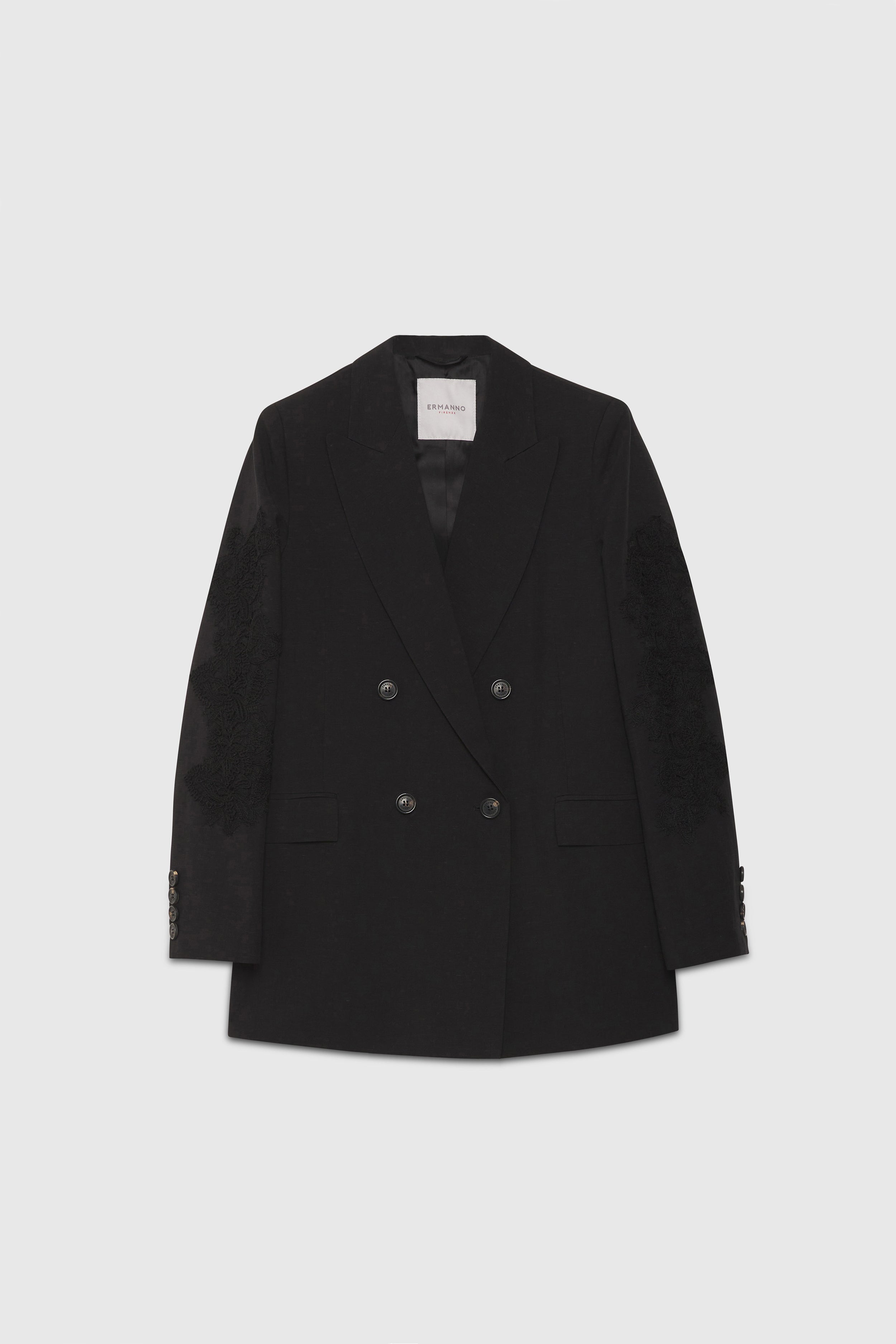 DOUBLE-BREASTED BLAZER WITH EMBROIDERY