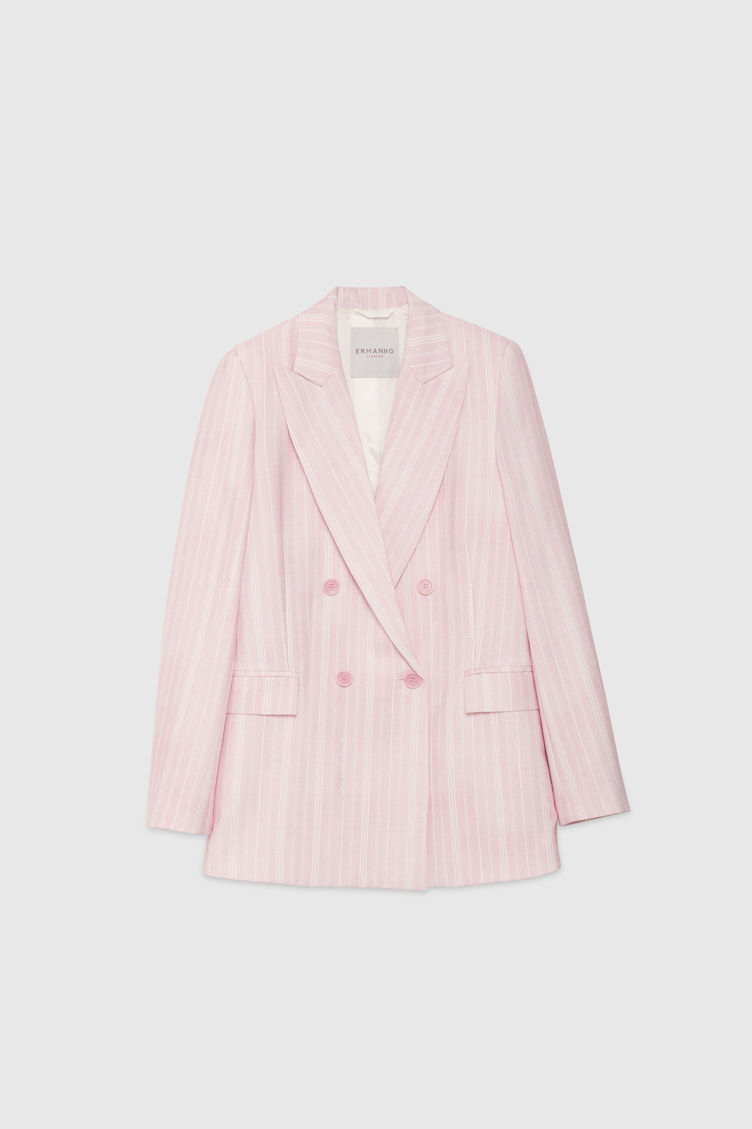 BLAZER GESSATO CON LOGO IN CADI