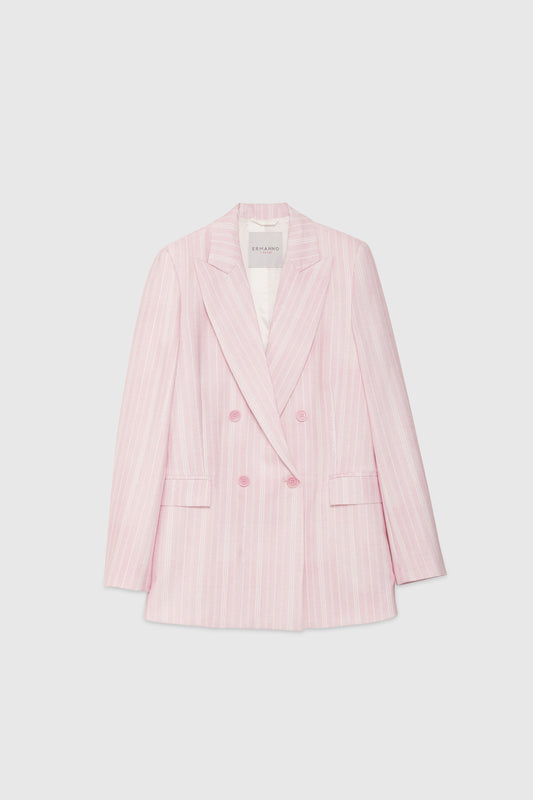 BLAZER GESSATO CON LOGO IN CADI