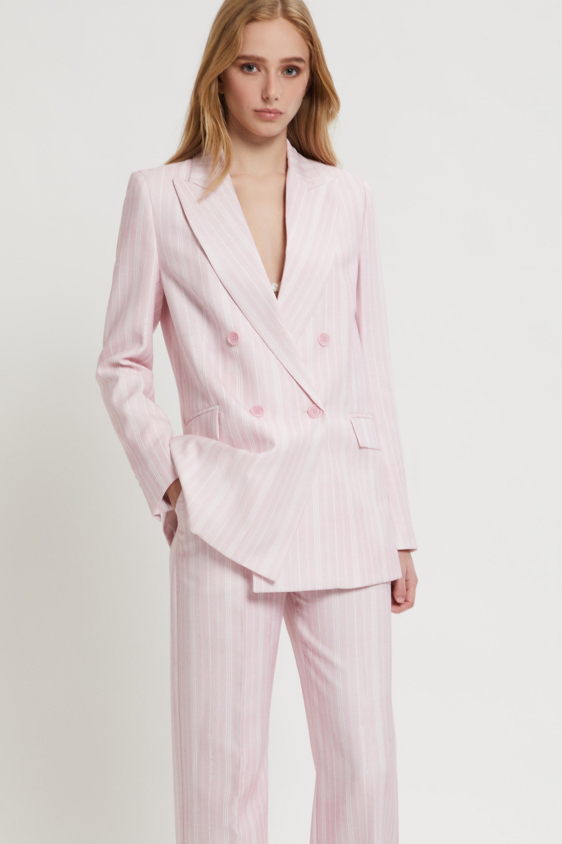 BLAZER GESSATO CON LOGO IN CADI