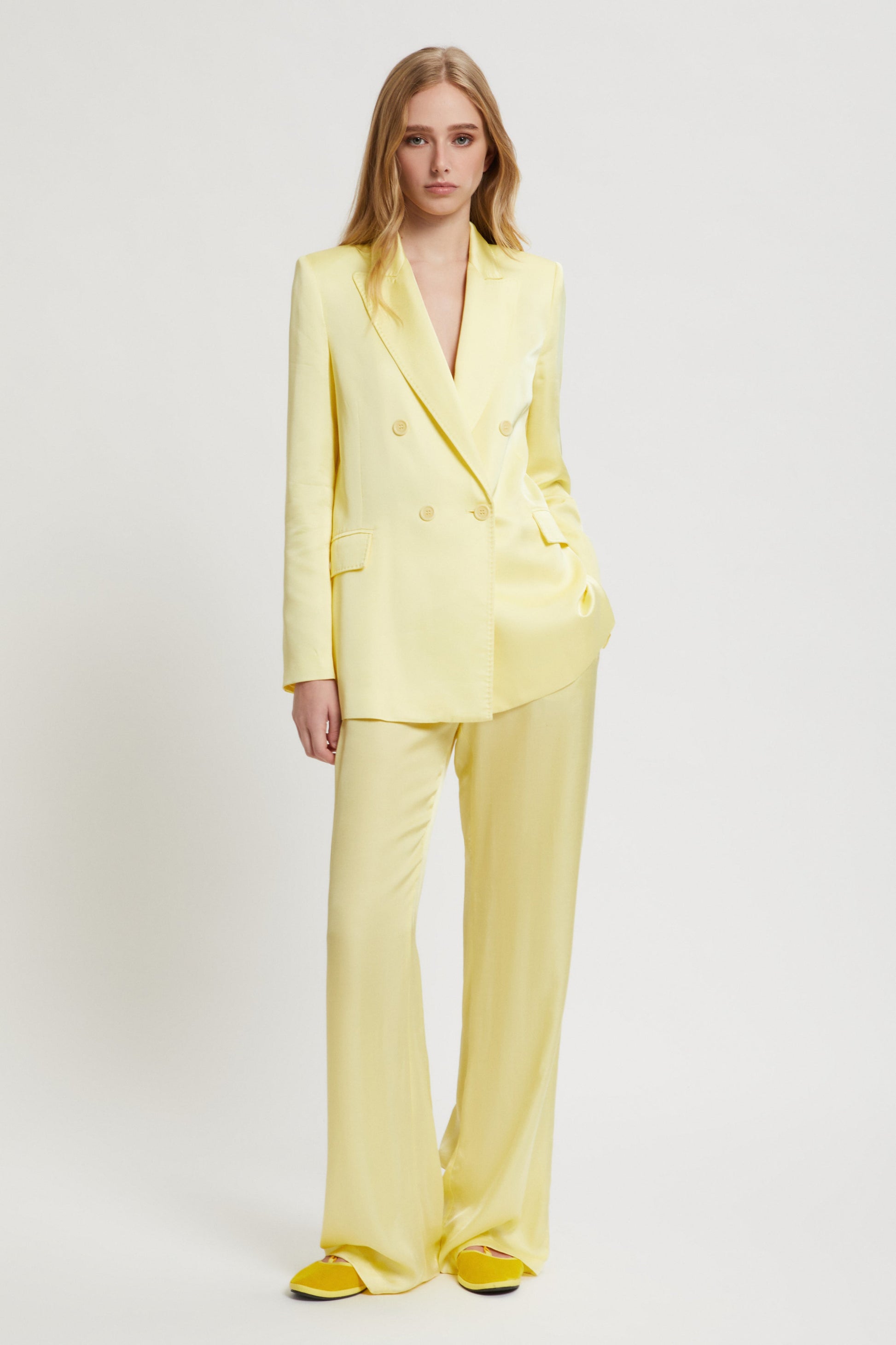 BLAZER DOPPIO PETTO IN RASO