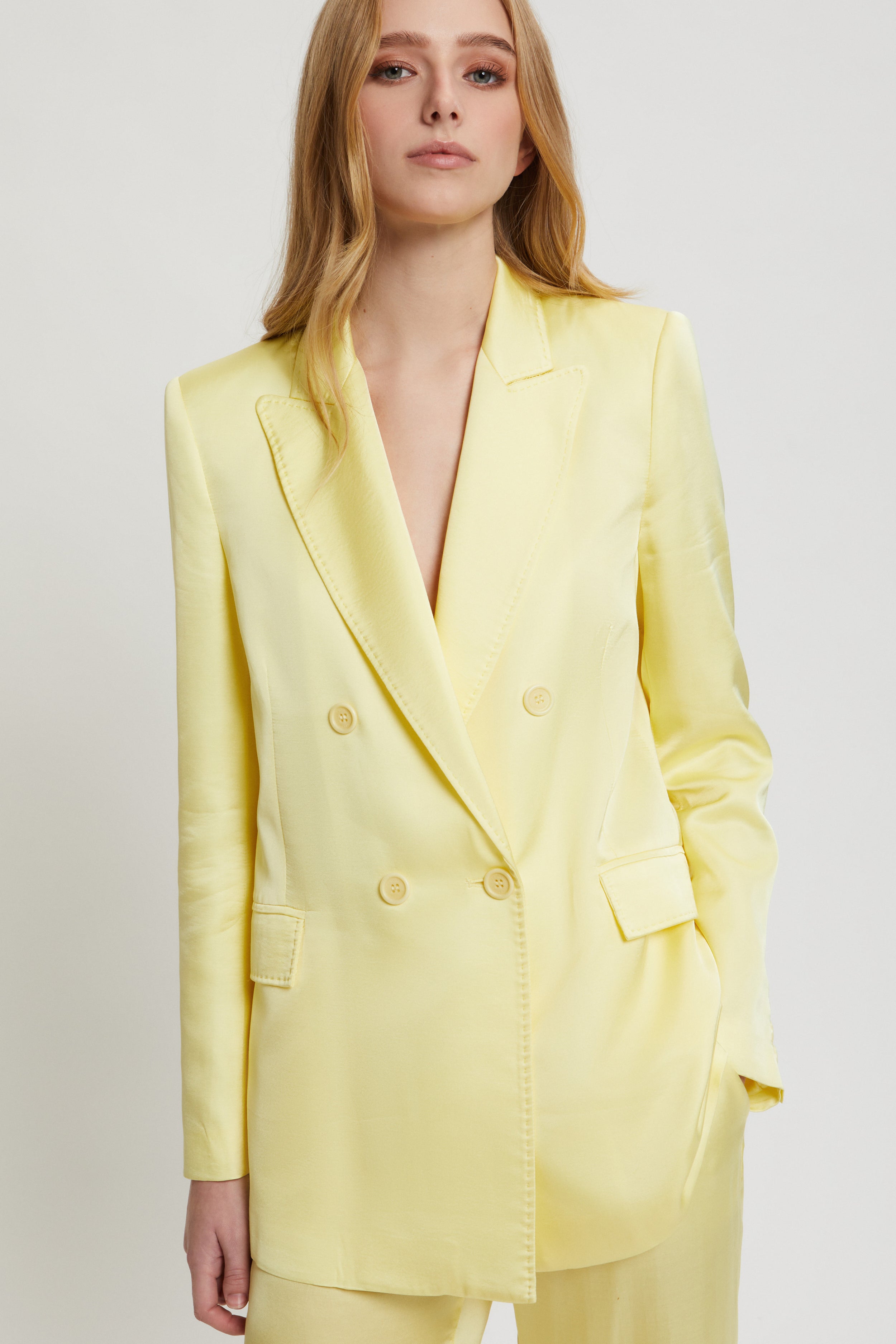 BLAZER DOPPIO PETTO IN RASO