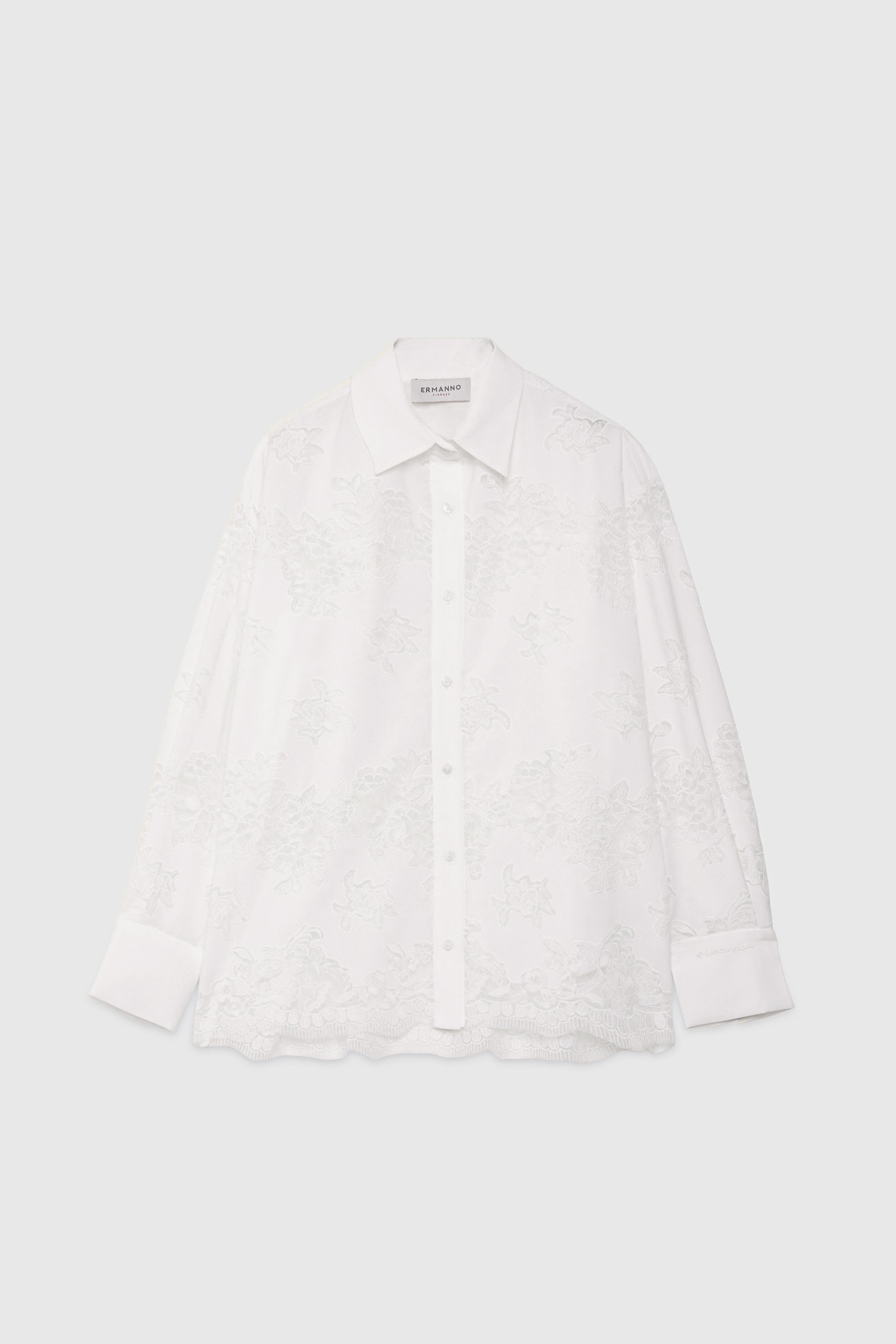 CAMICIA IN PIZZO RICAMATO