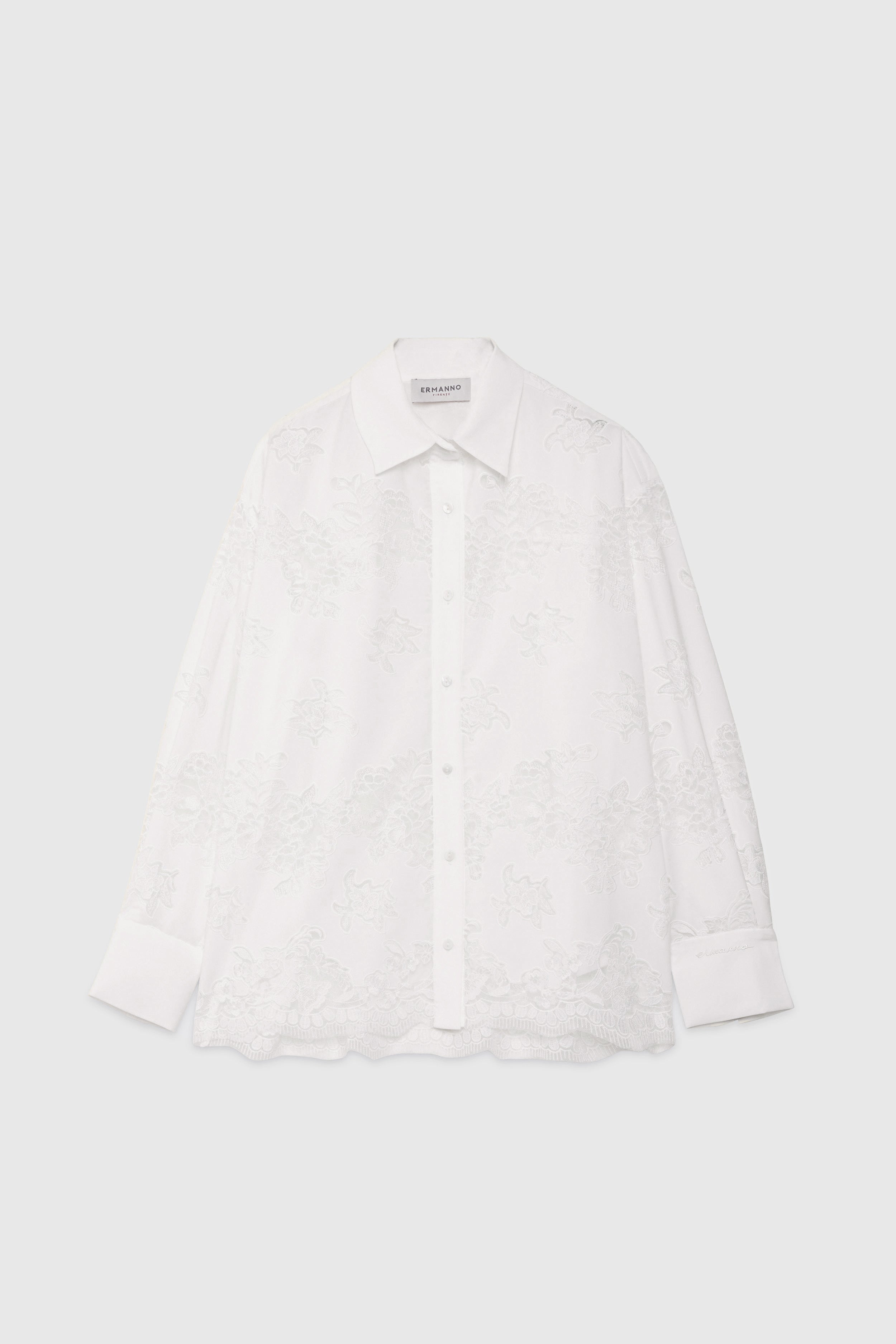 CAMICIA IN PIZZO RICAMATO