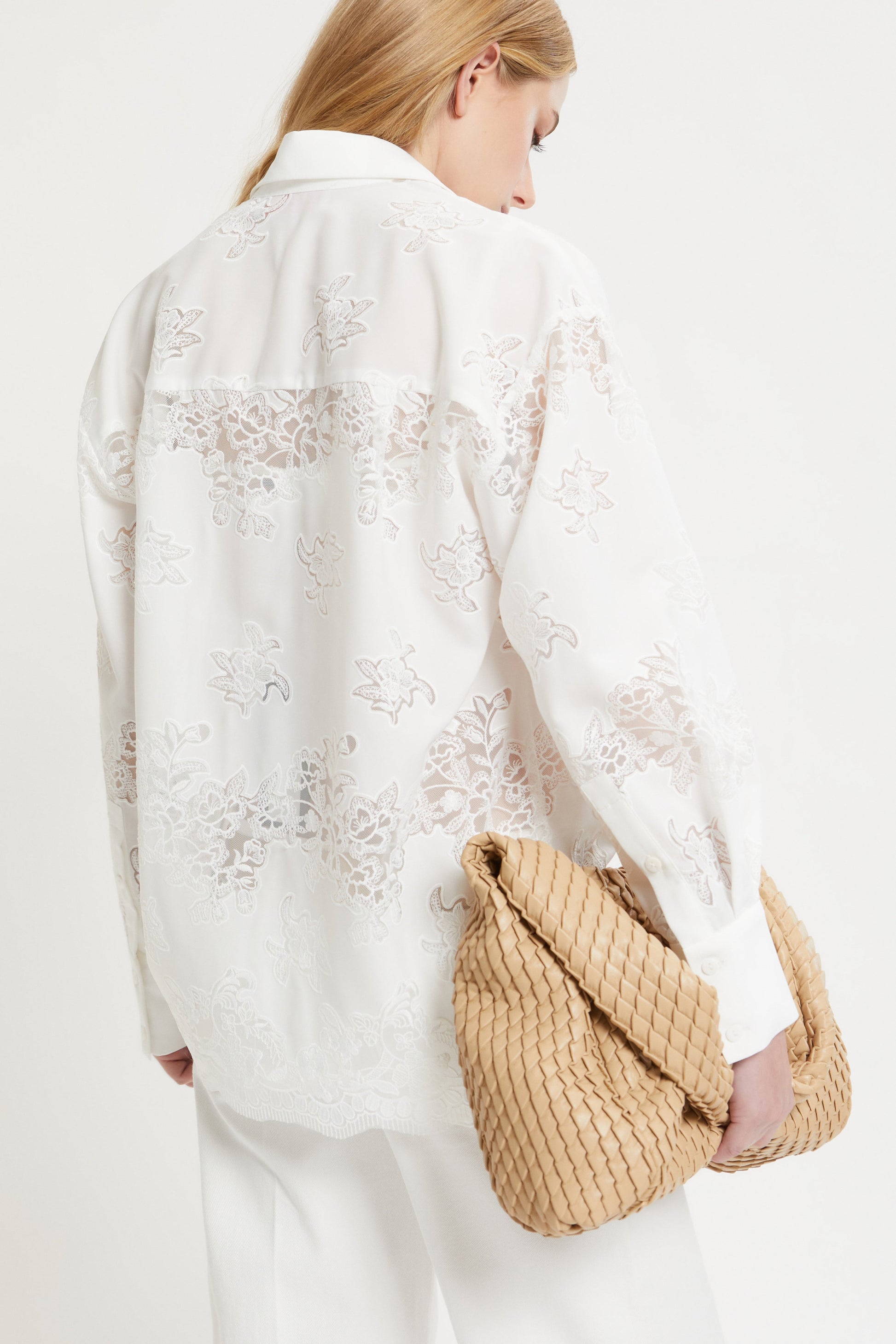 CAMICIA IN PIZZO RICAMATO