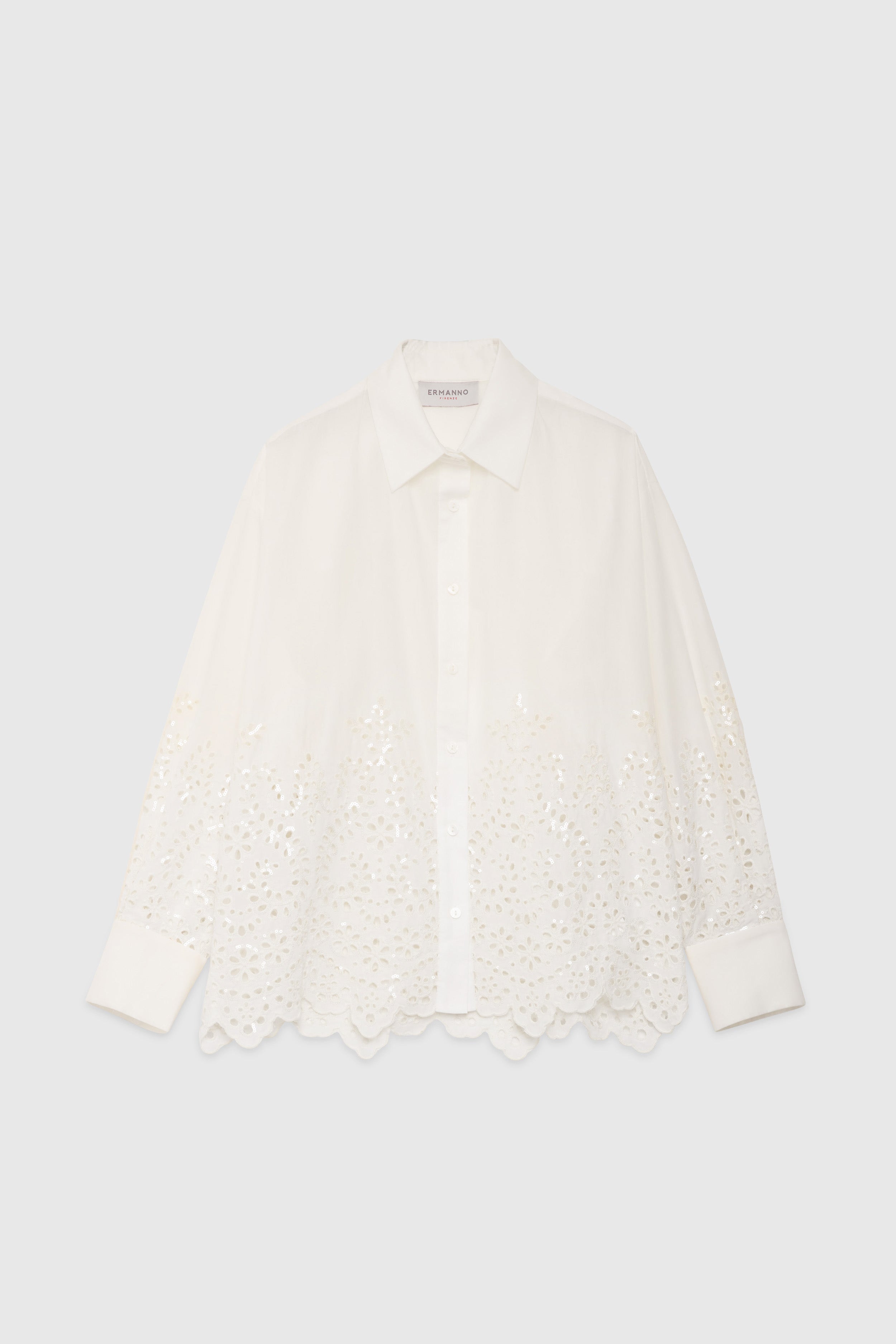 CAMICIA DI SAN GALLO CON PAILLETTES