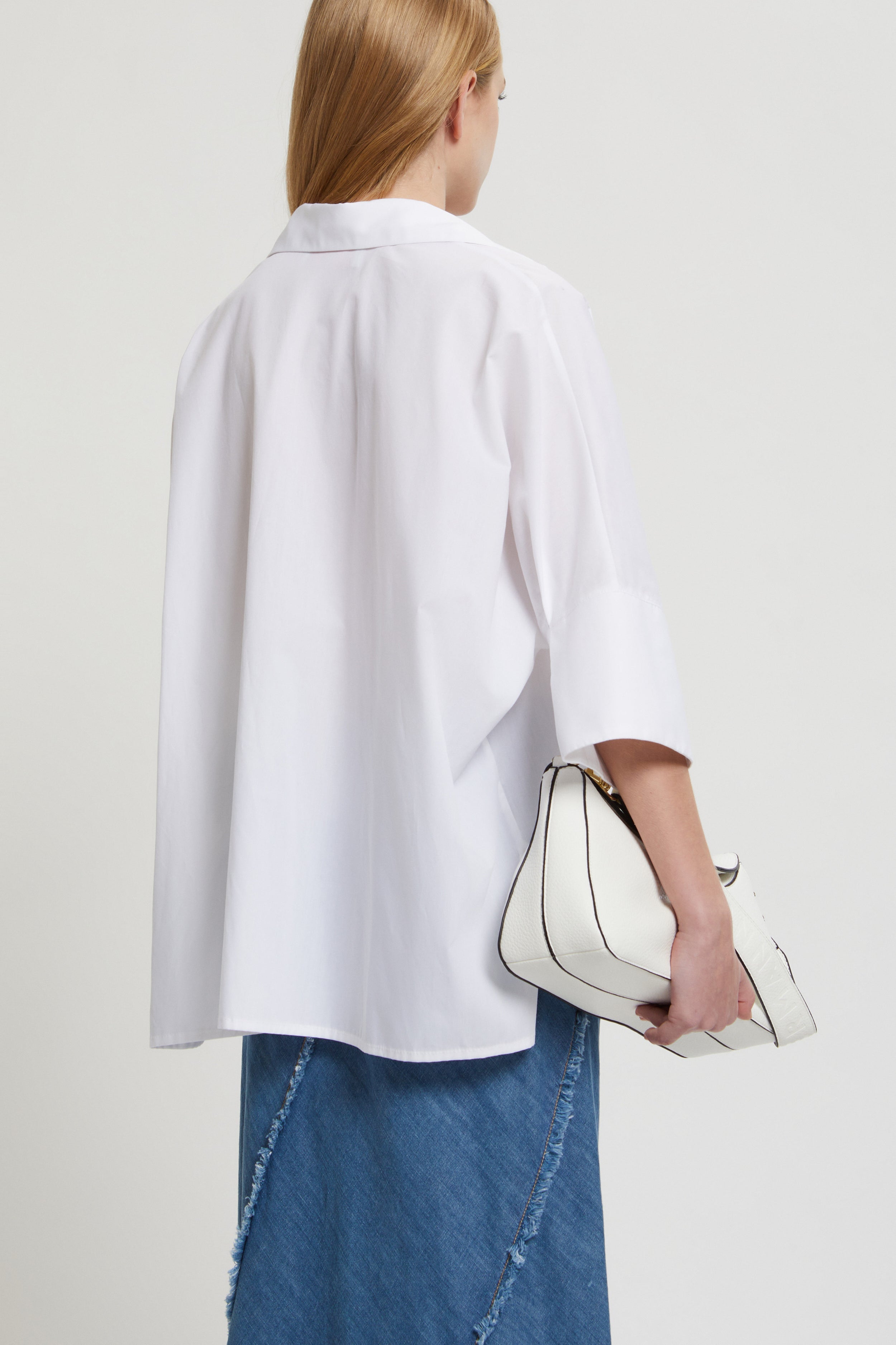 CAMICIA OVER CON LOGO DI PIZZO