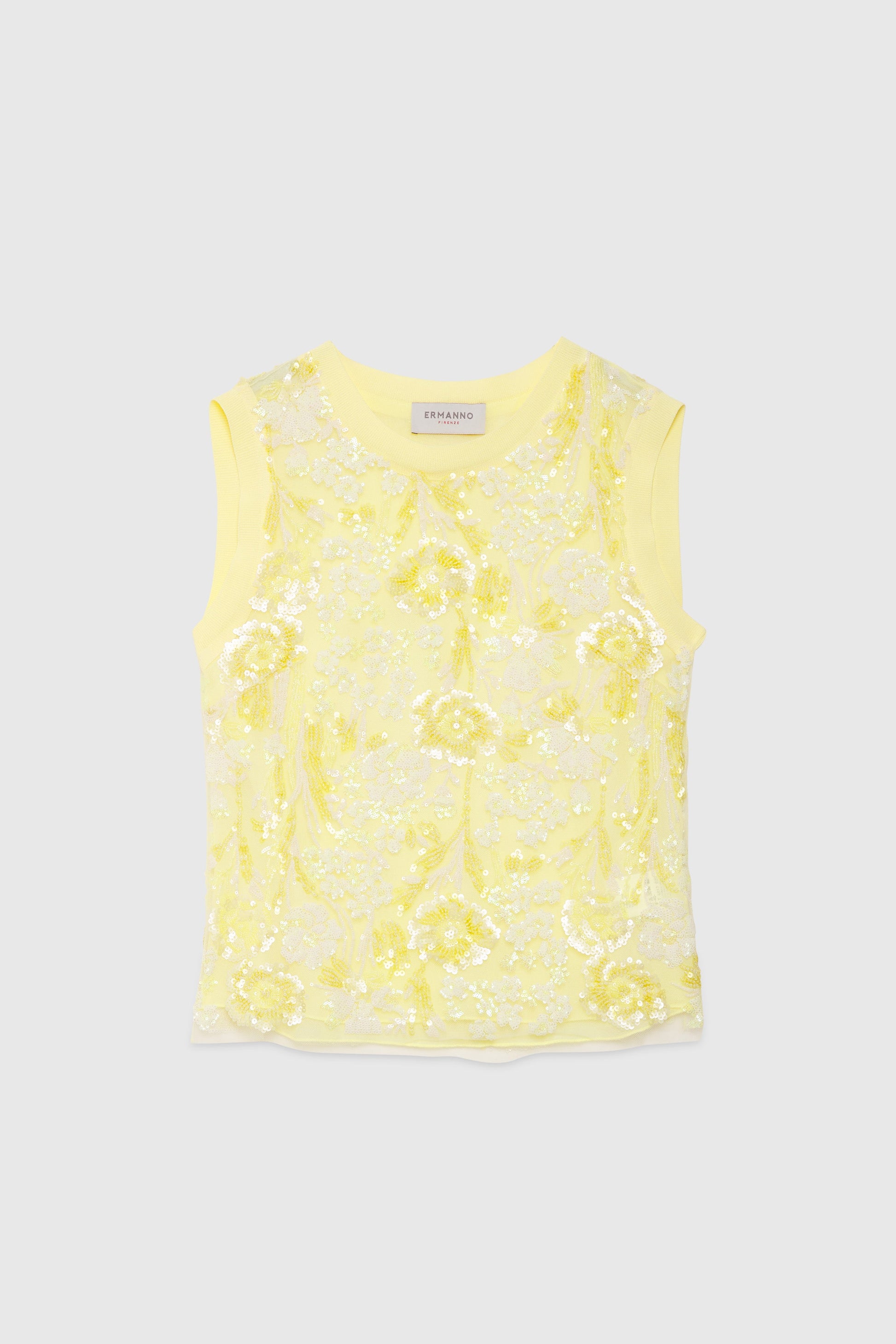 TOP WITH SEQUINED FLOWERS