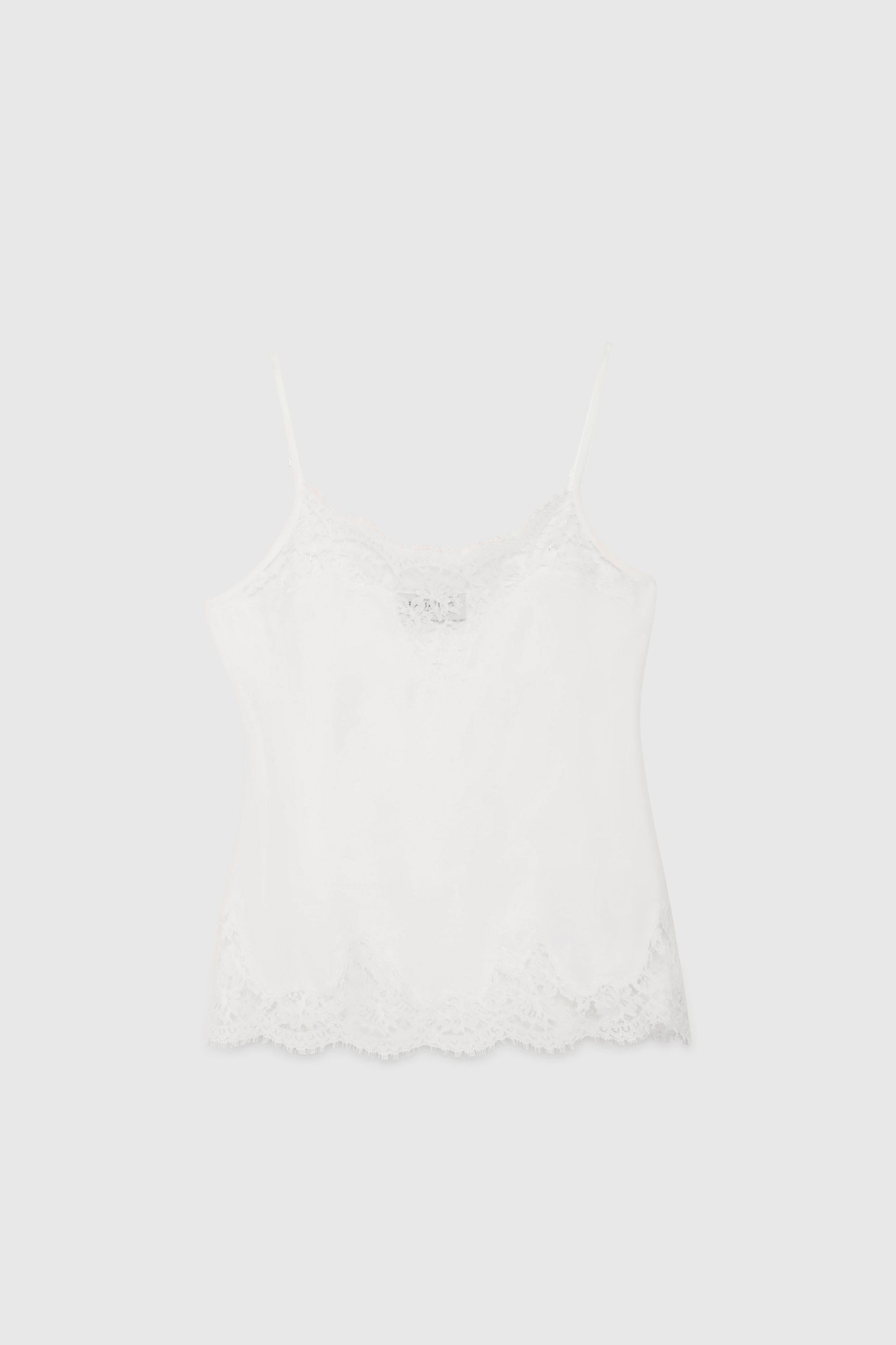 SILK BLENDED TOP WITH LACE