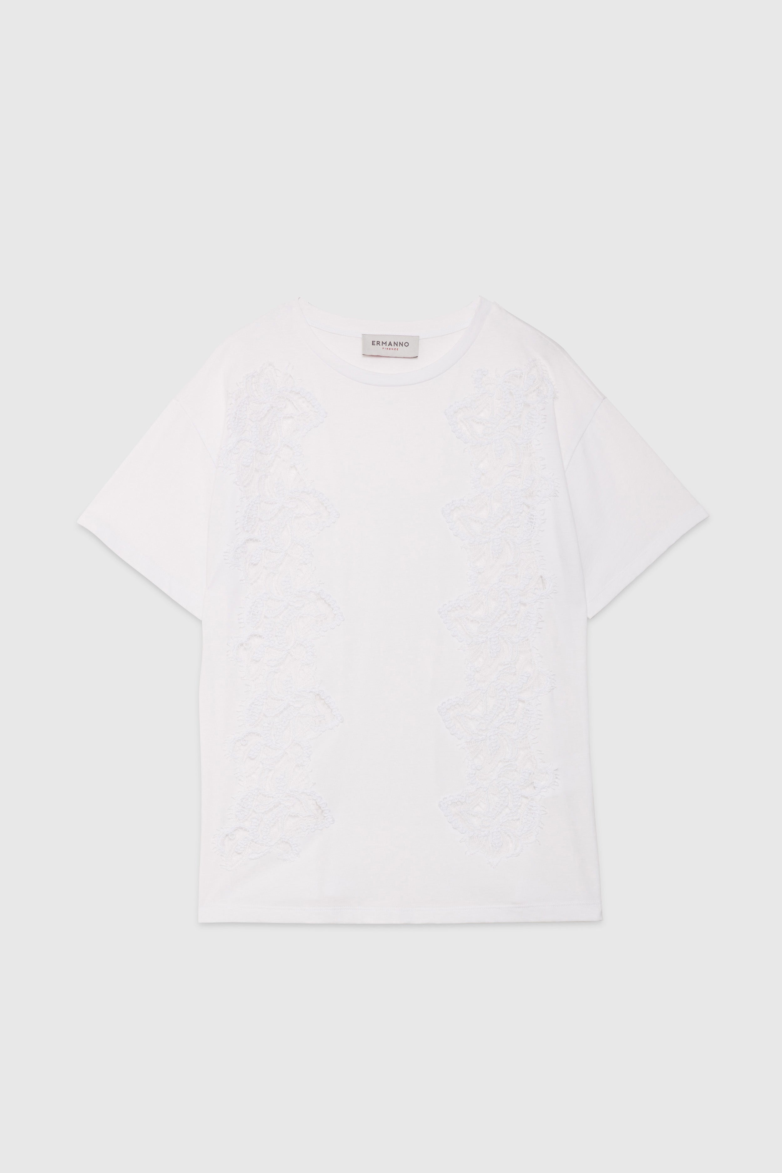 T-SHIRT AVEC BRODERIE EN DENTELLE REBRODĖ
