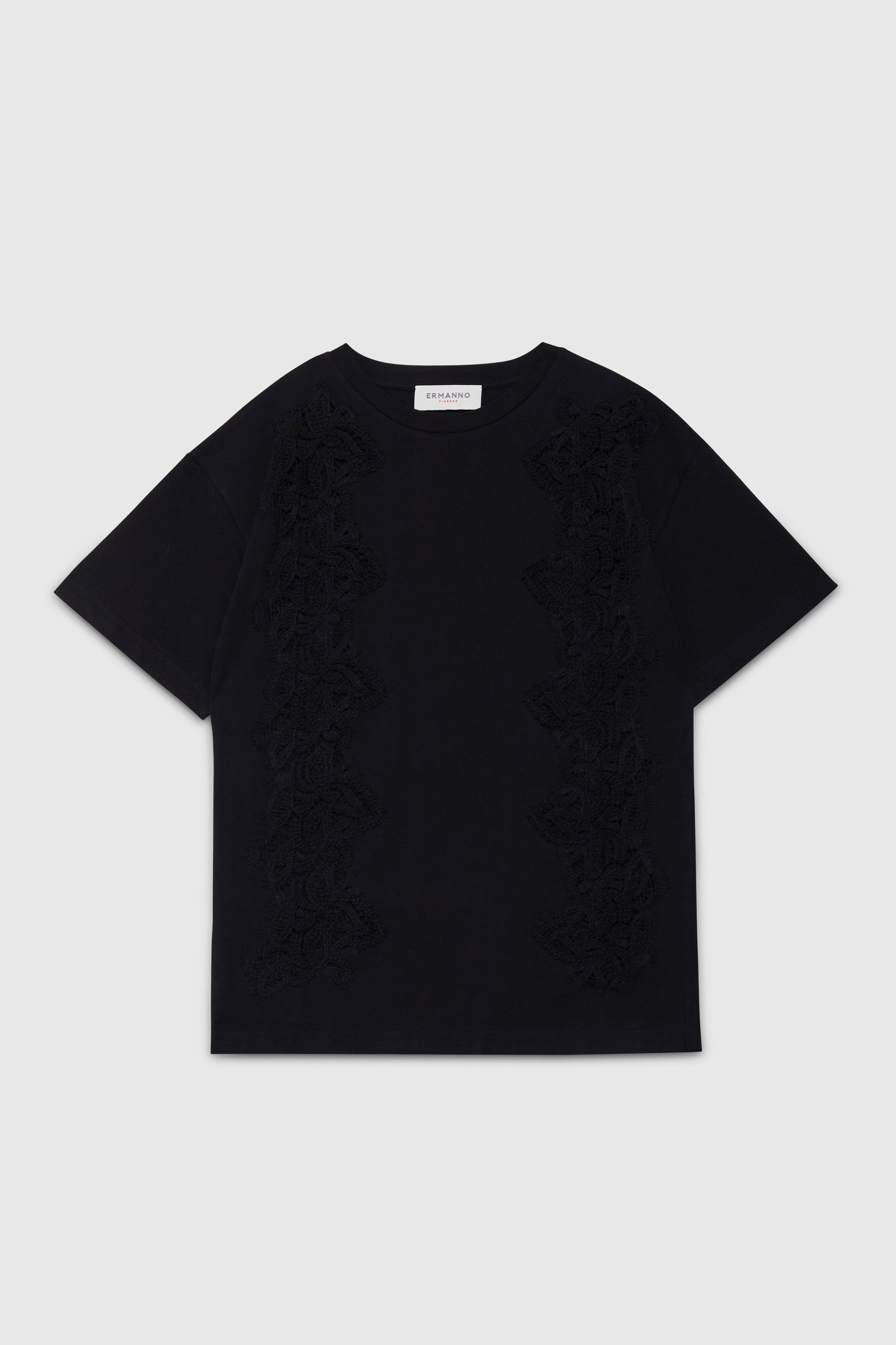 T-SHIRT AVEC BRODERIE EN DENTELLE REBRODĖ