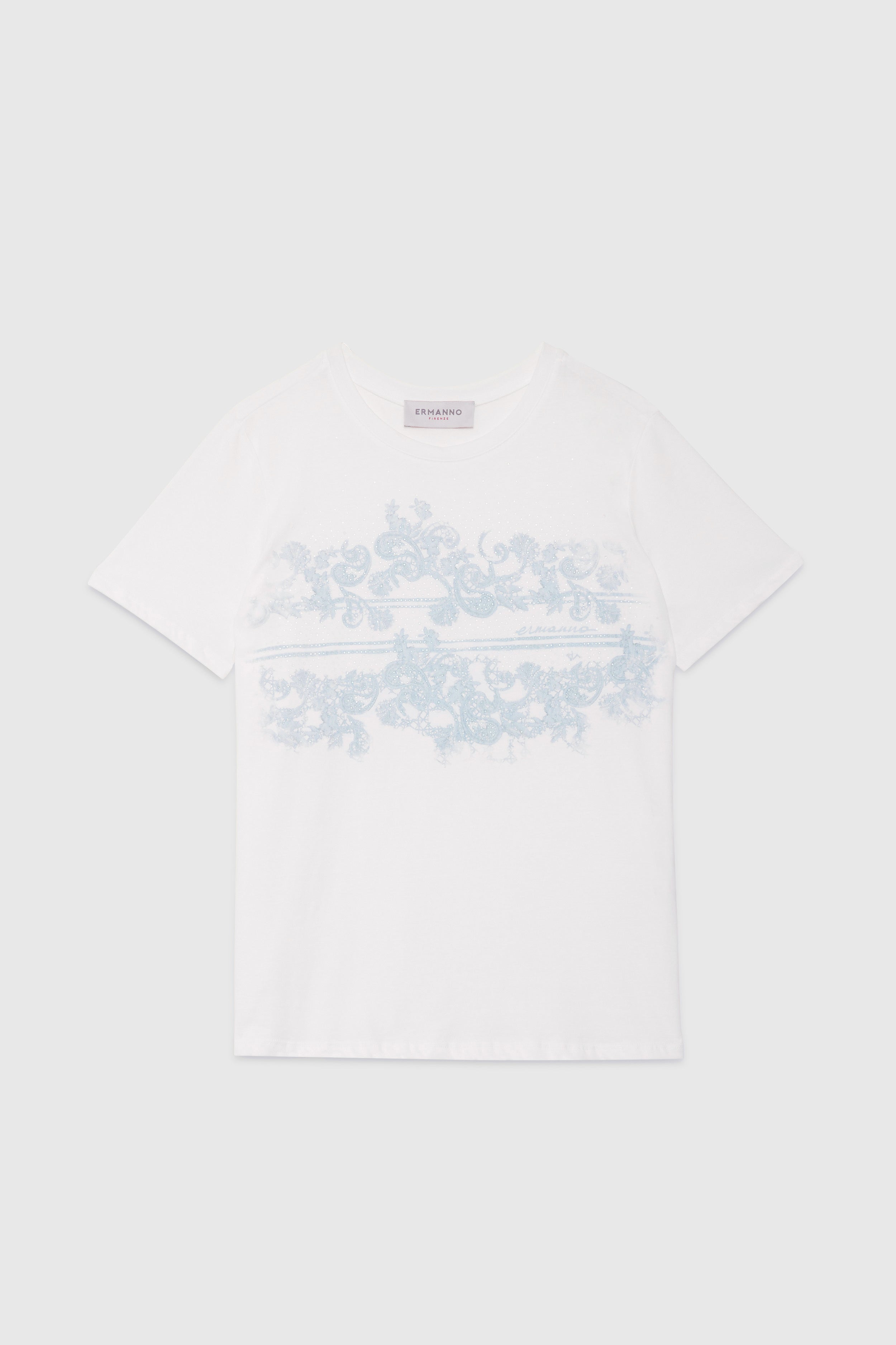 T-SHIRT AVEC IMPRIMĖ ET CRISTAUX