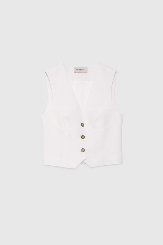 LINEN BLED WAISTCOAT