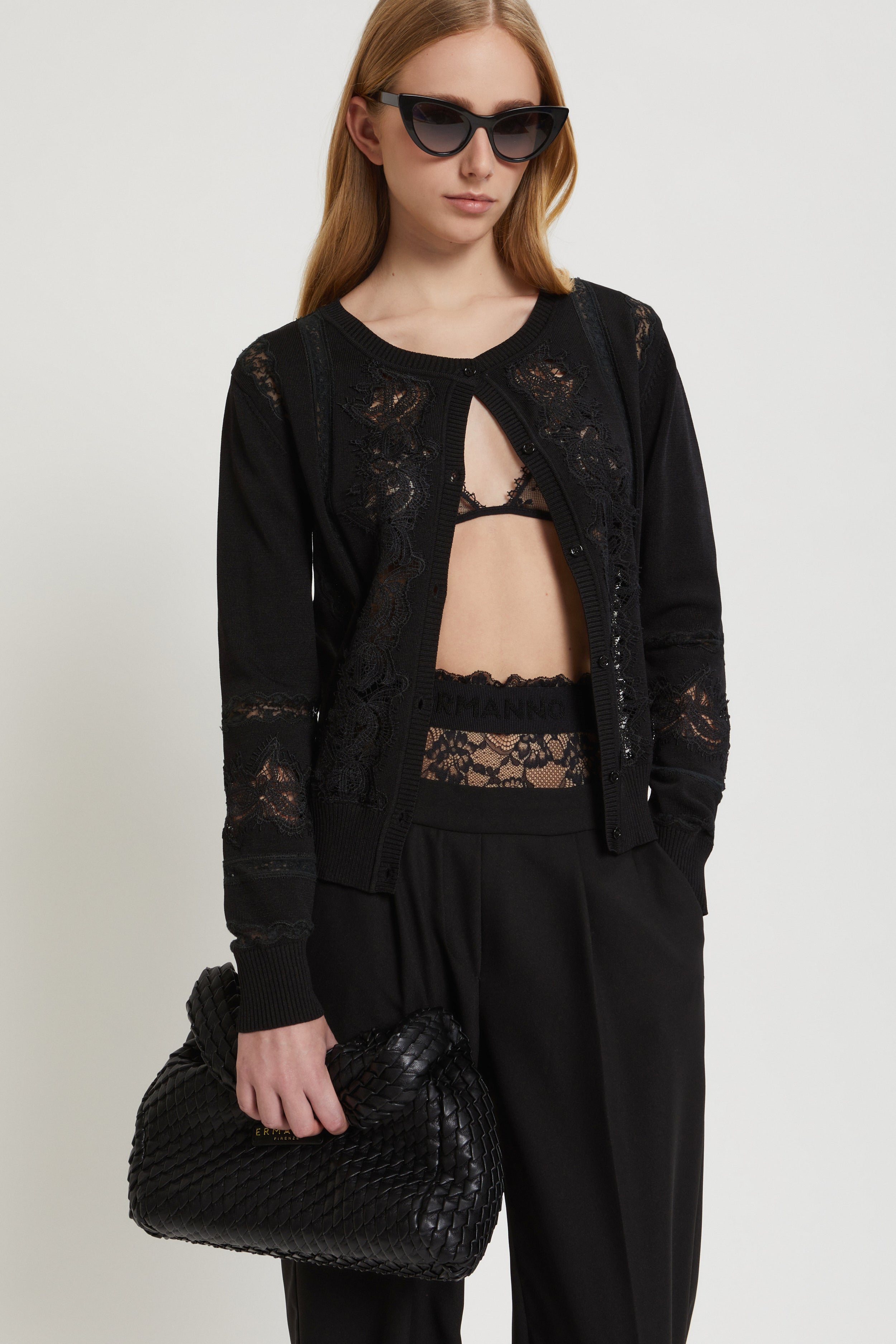 CARDIGAN DE VISCOSE AVEC BRODERIES