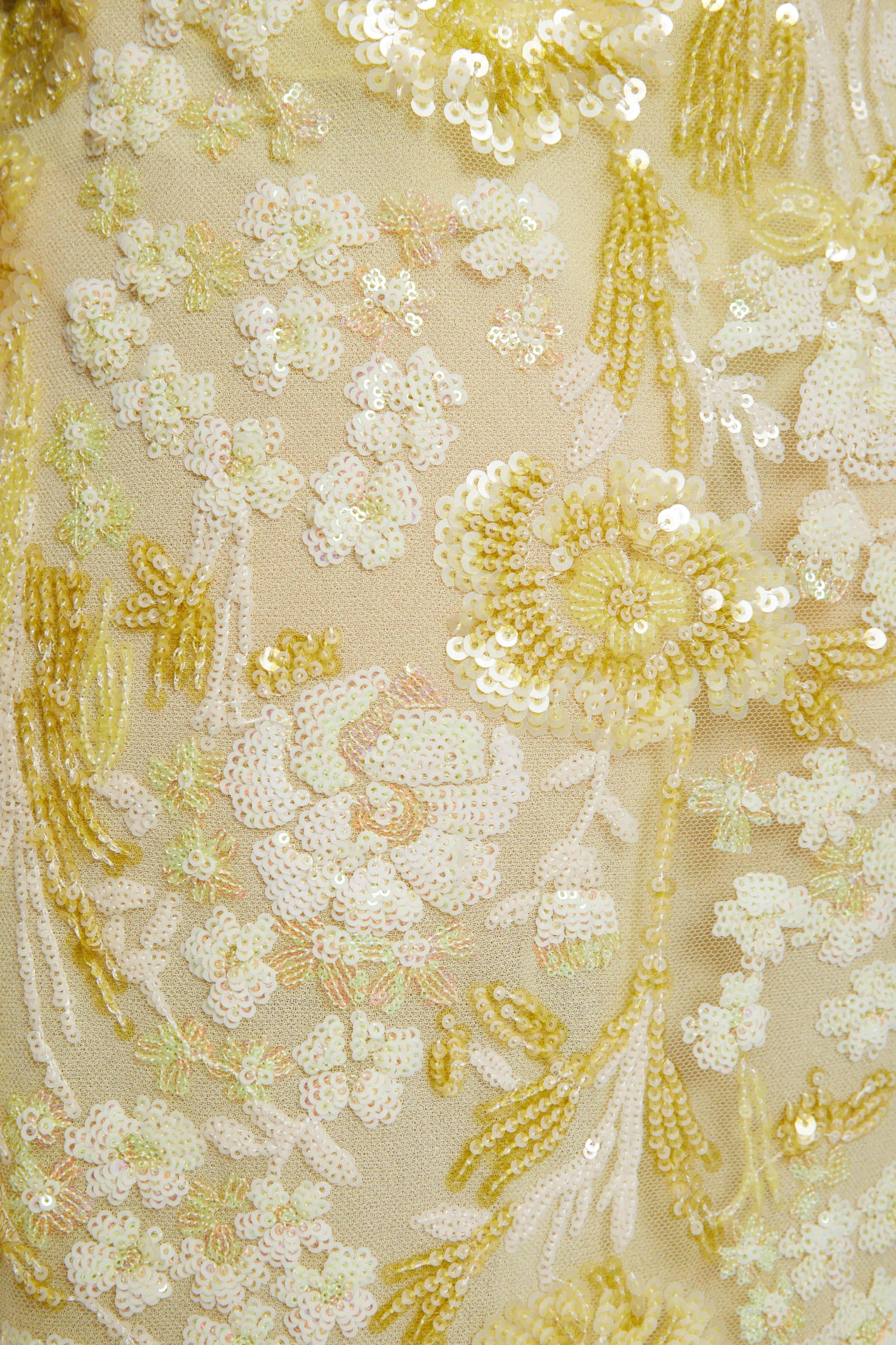 GONNA LONGUETTE DI PAILLETTES A FIORI