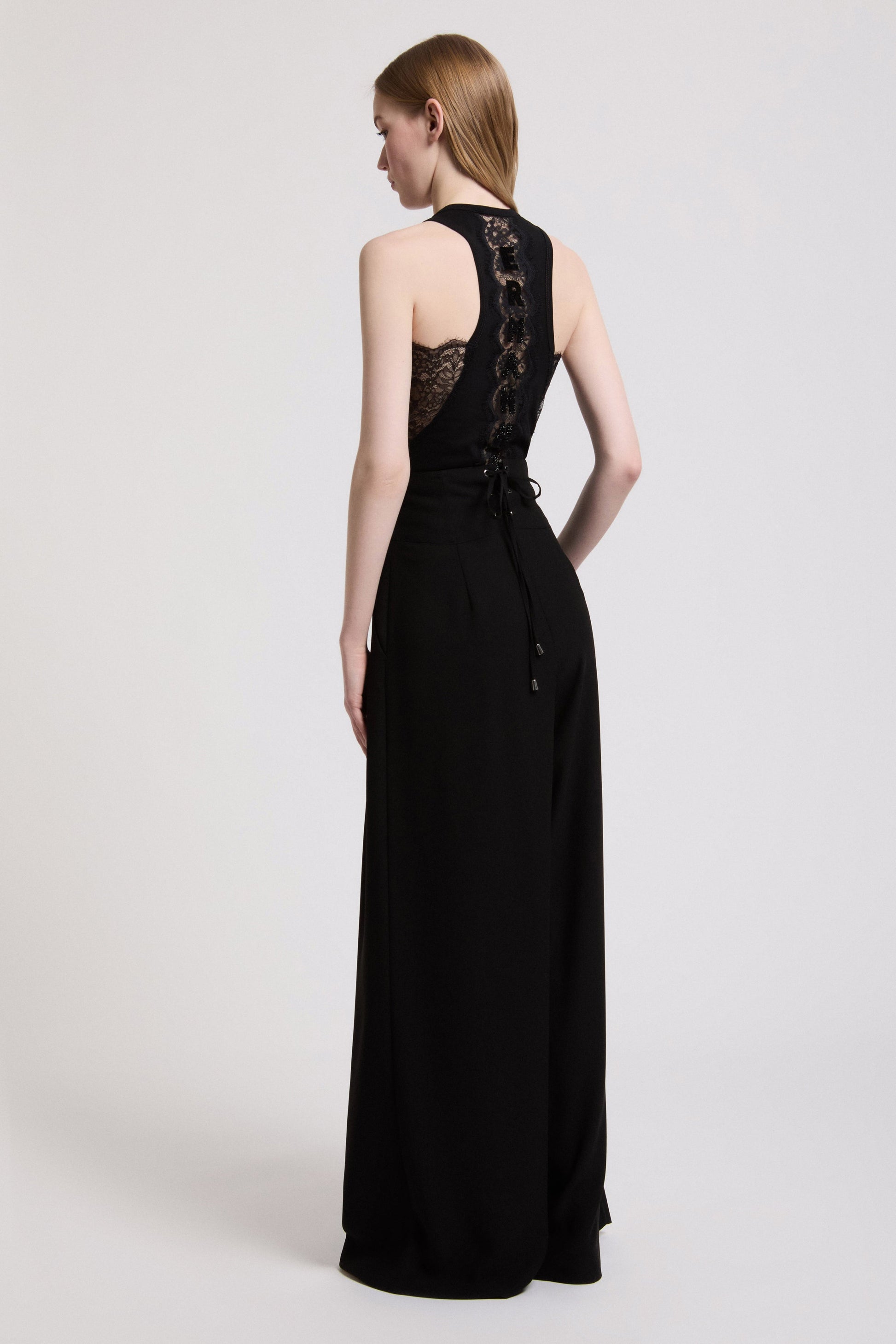 PANTALONI AMPI A BUSTIER IN CADI