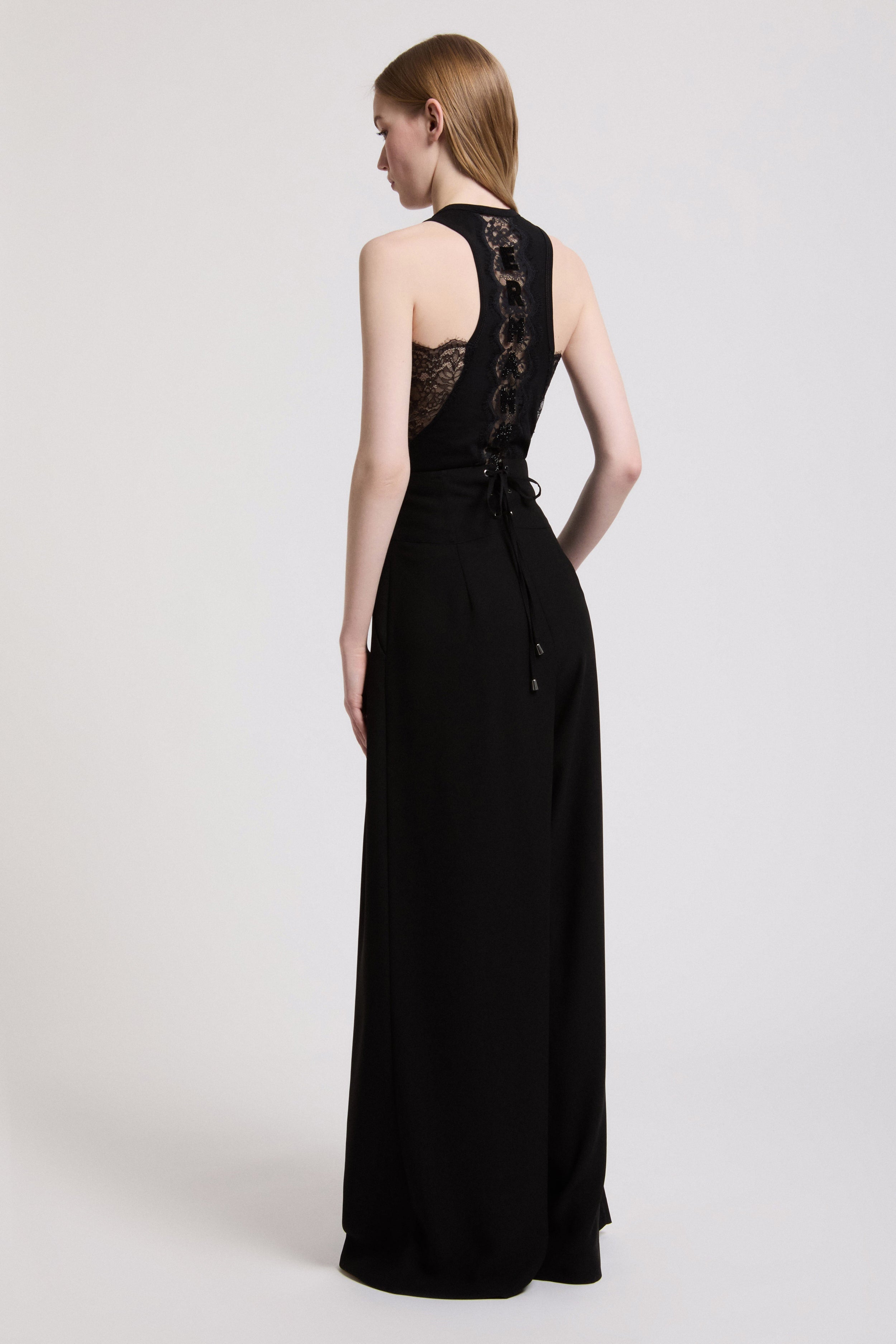 PANTALONI AMPI A BUSTIER IN CADI