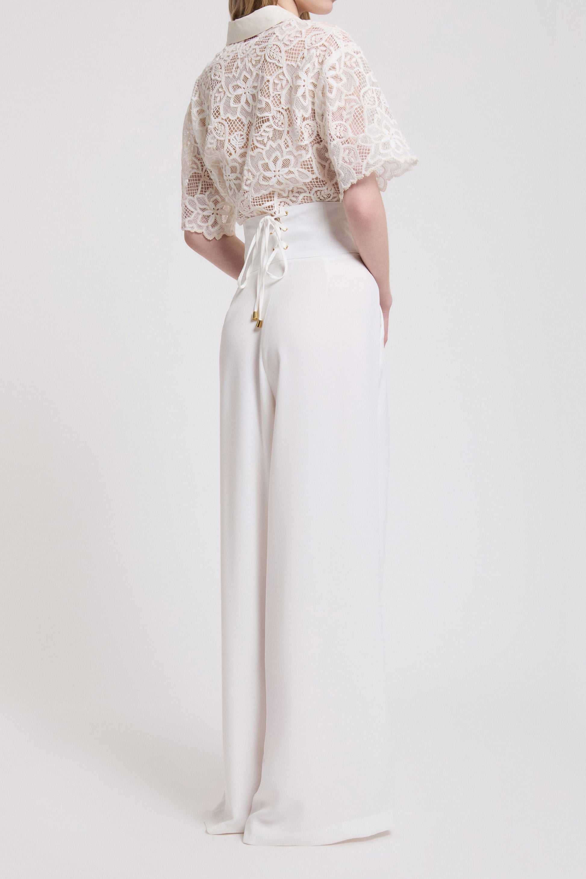 PANTALONI AMPI A BUSTIER IN CADI