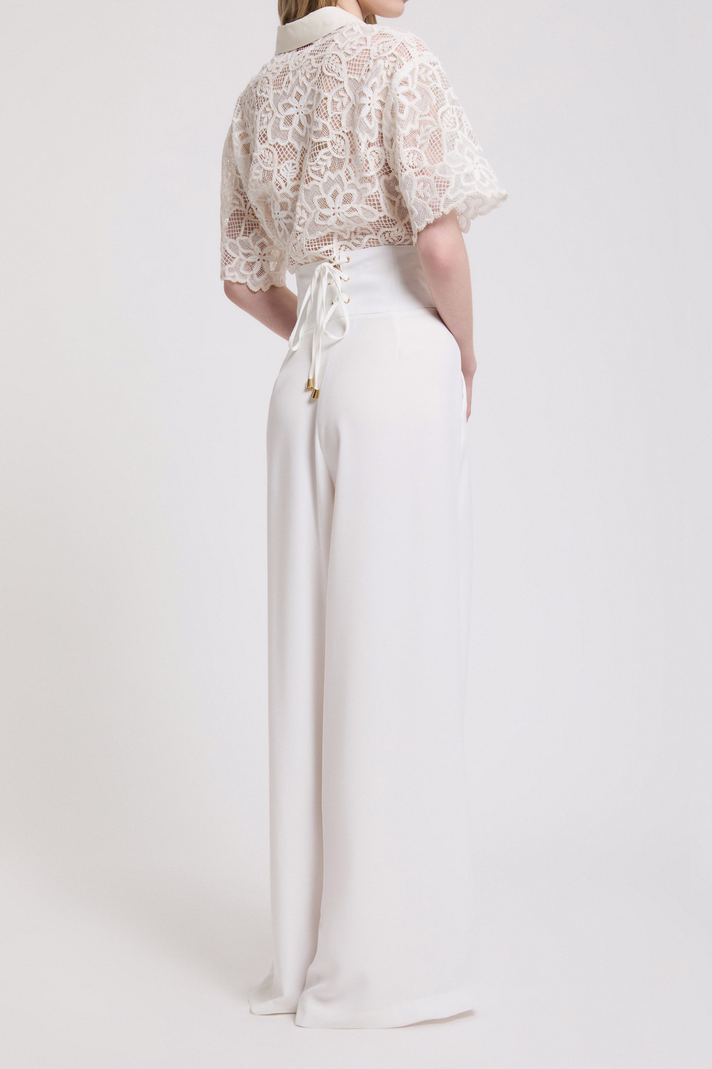 PANTALONI AMPI A BUSTIER IN CADI