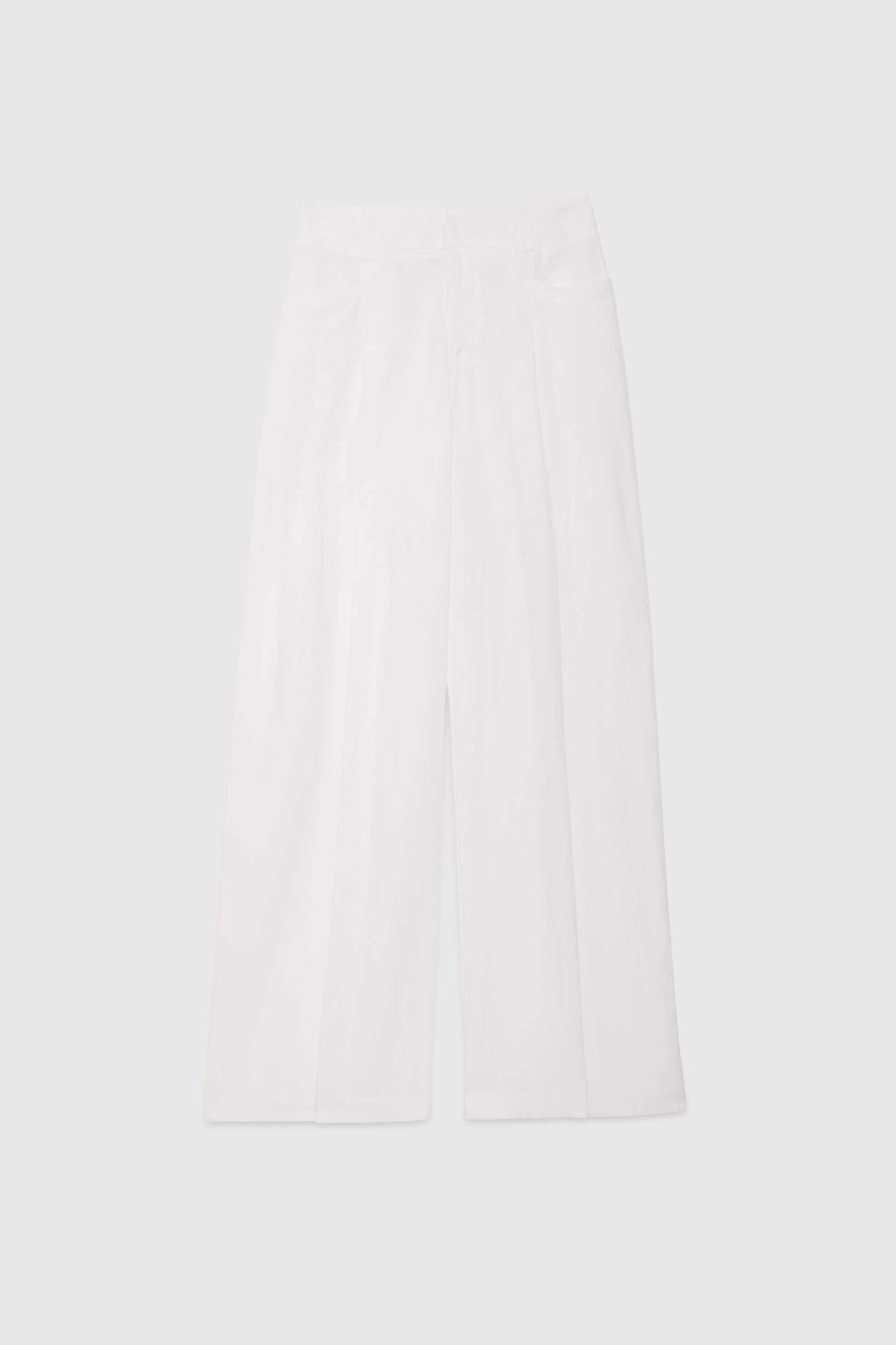 WIDE PANTS IN LINEN AND VISCOSE BLEND