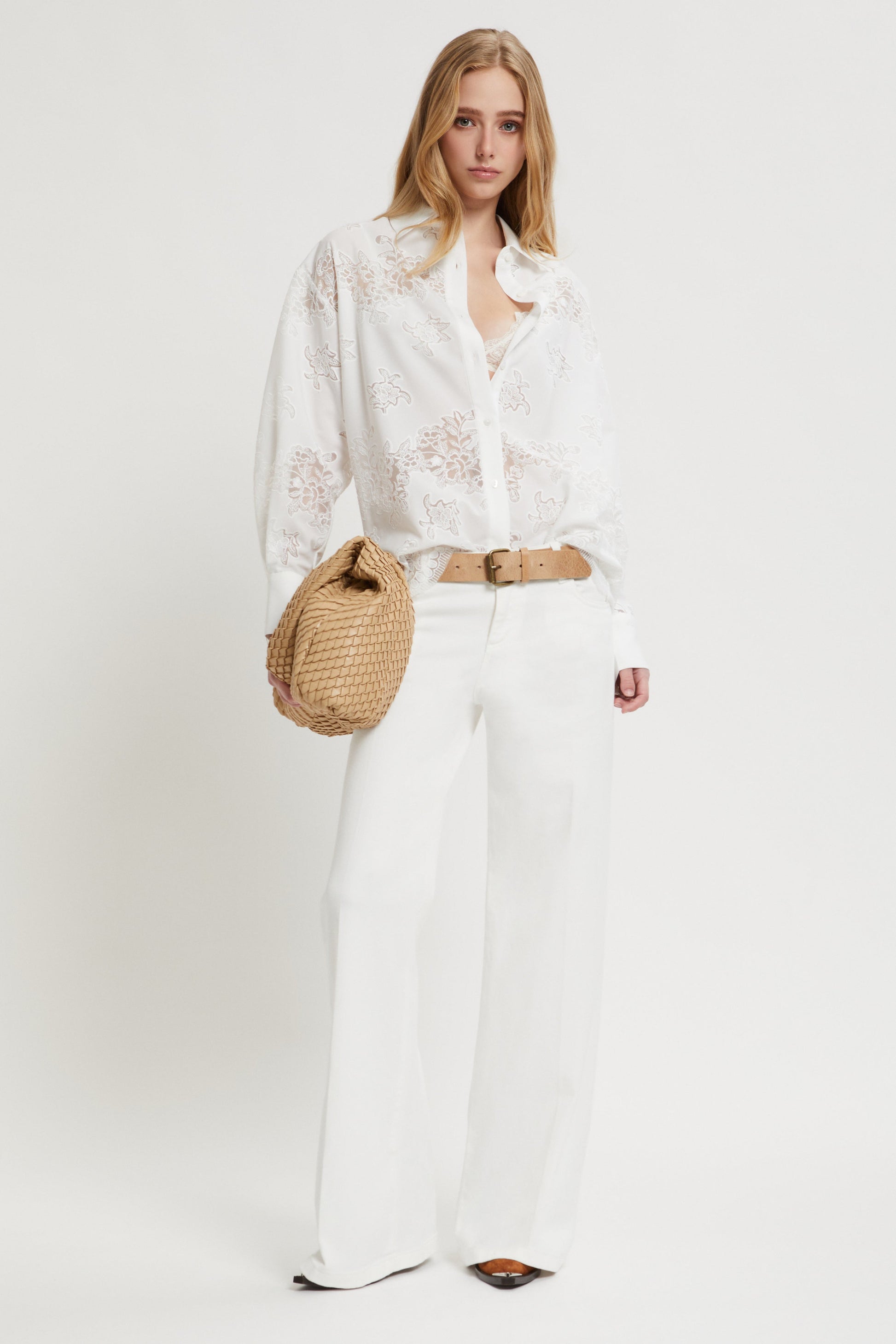 PANTALON EN DENIM BLANC 