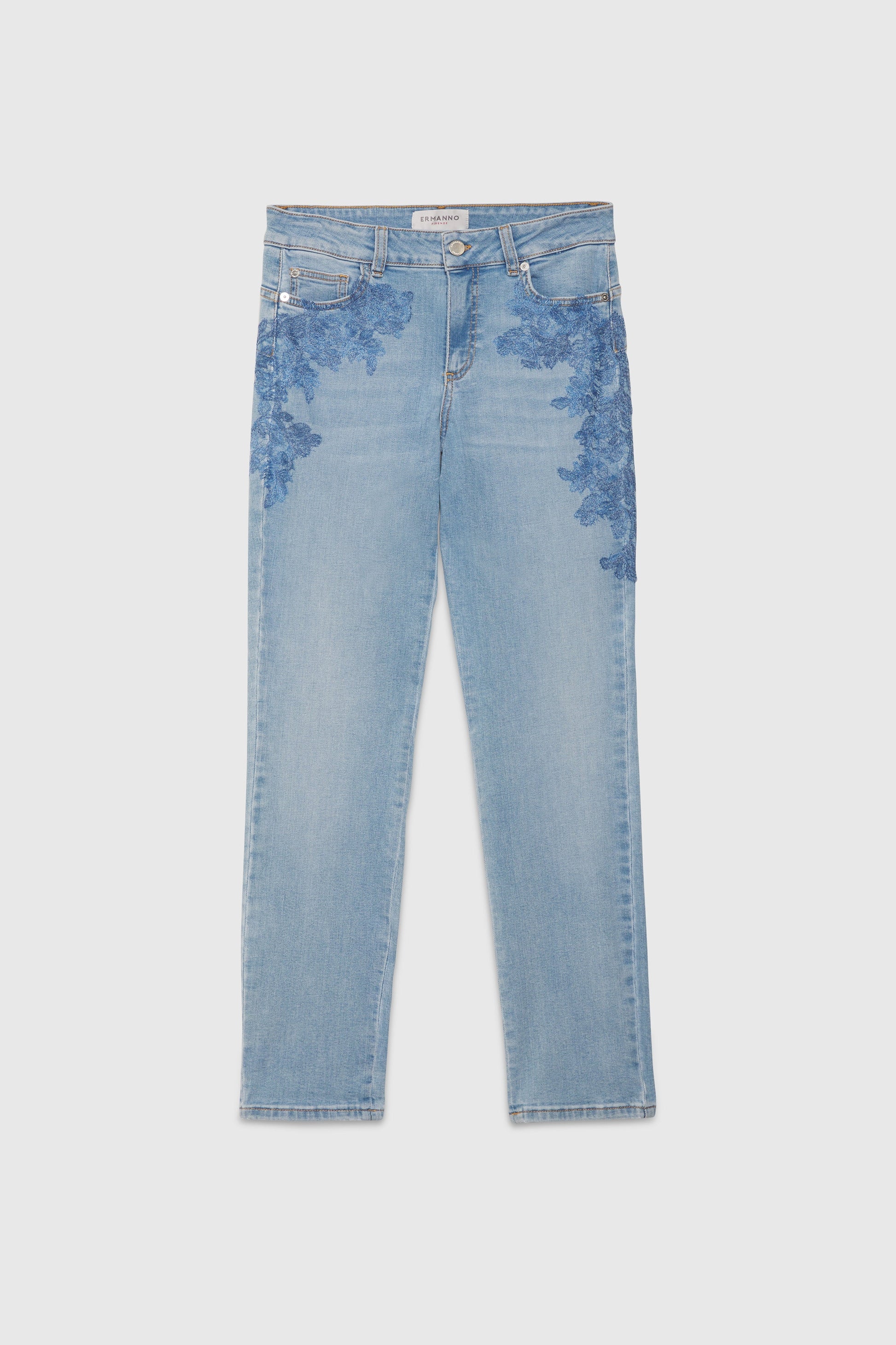 STRETCH JEANS WITH LACE