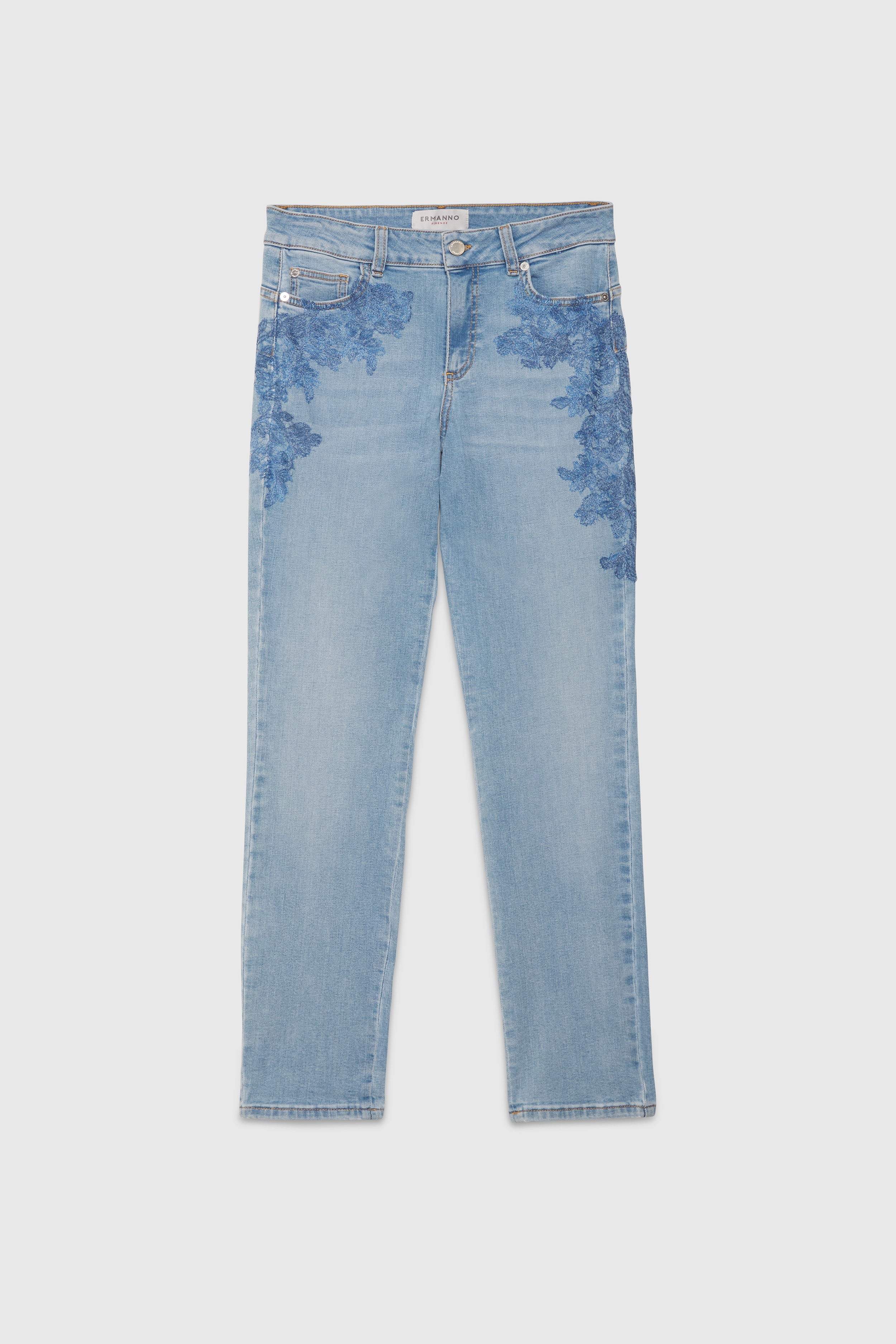STRETCH JEANS WITH LACE