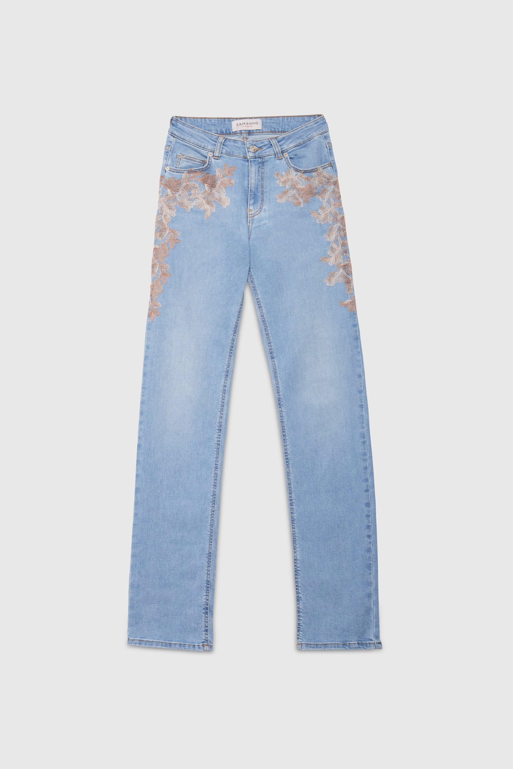 JEANS STRETCH CON PIZZO SFUMATO
