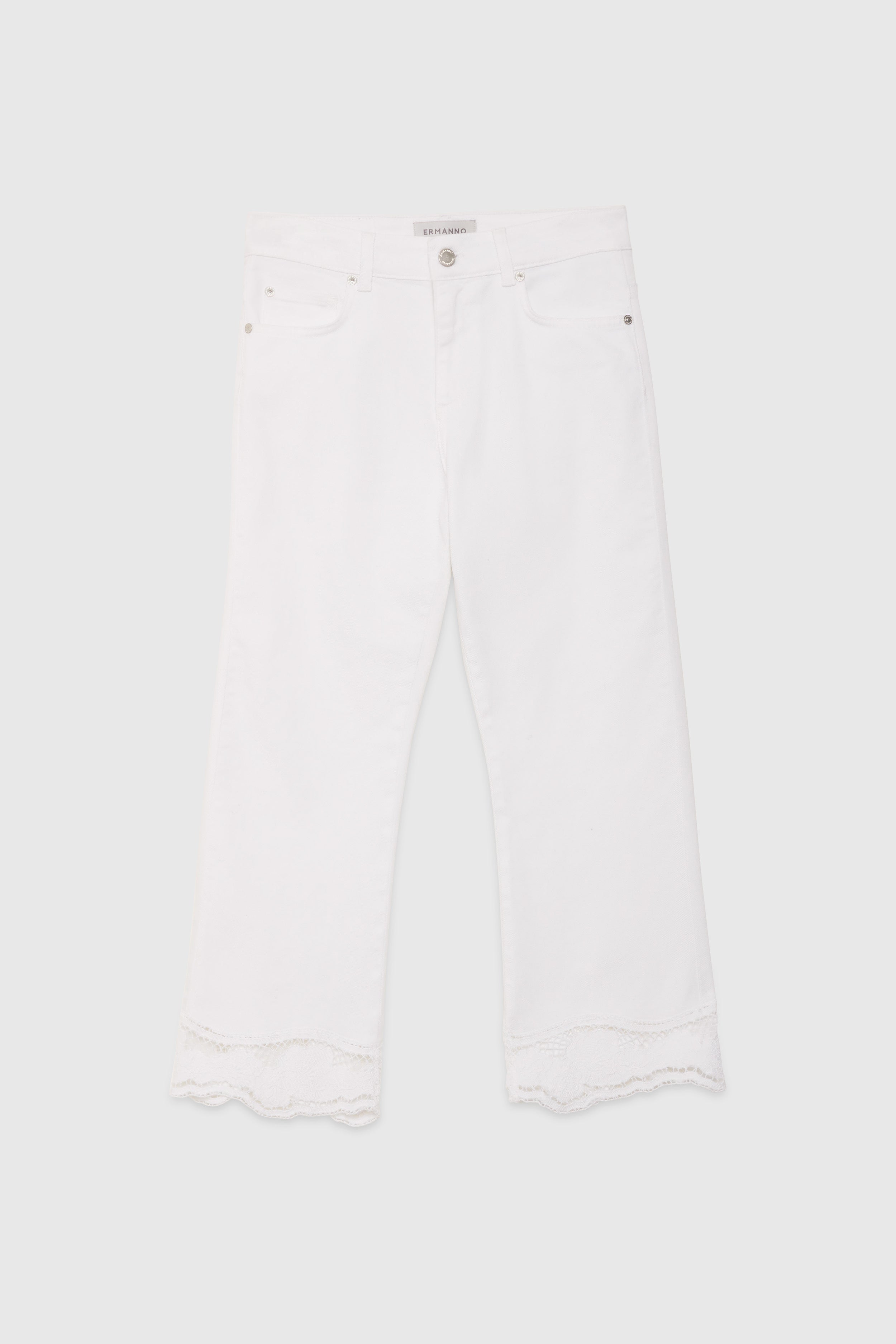 CAPRI DENIM PANTS WITH EMBROIDERY