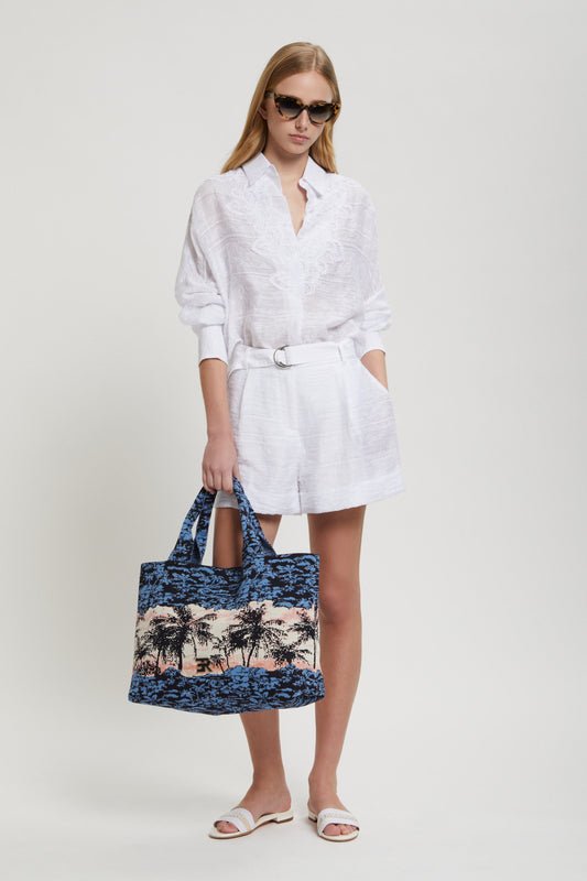 JACQUARD SHORTS WITH BELT