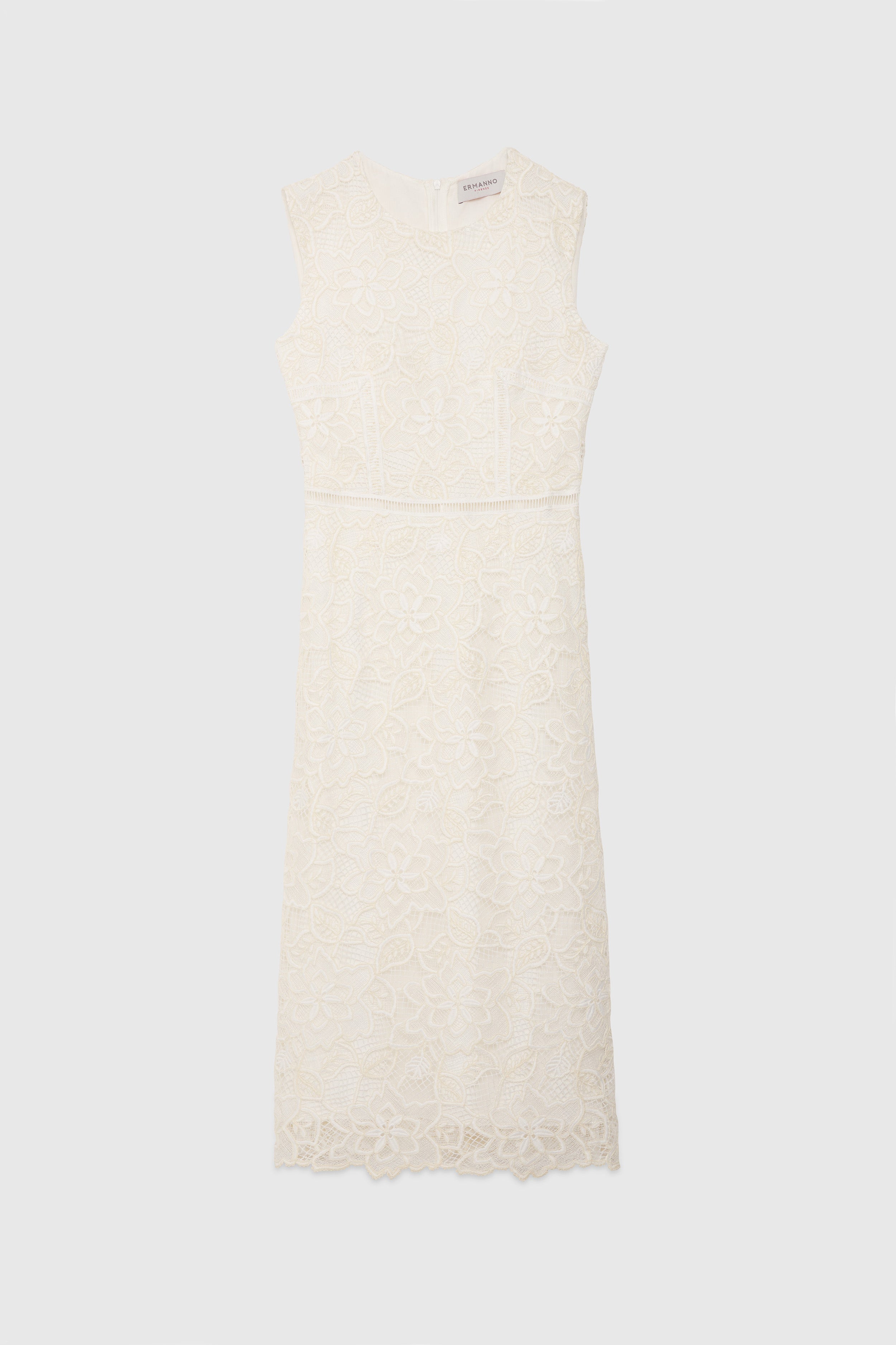 ABITO TUBINO DI PIZZO MACRAMÉ REBRODÉ