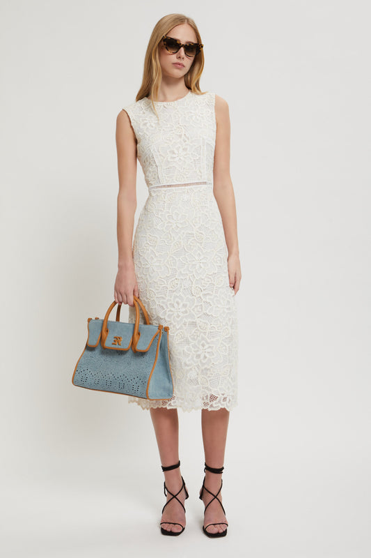 DRESS IN REBRODÉ AND MACRAMÉ LACE