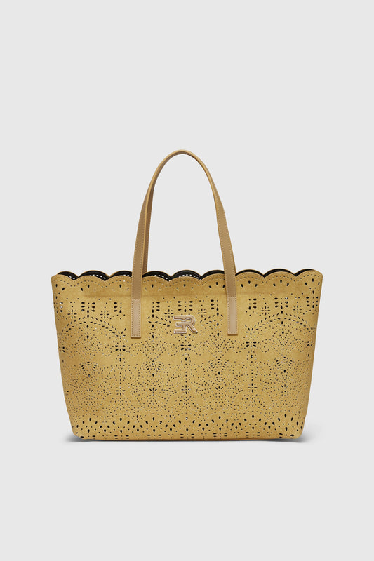 BORSA SHOPPING DI CANVAS TRAFORATA