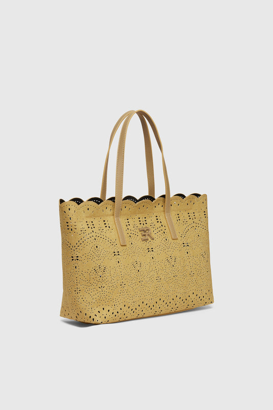 BORSA SHOPPING DI CANVAS TRAFORATA