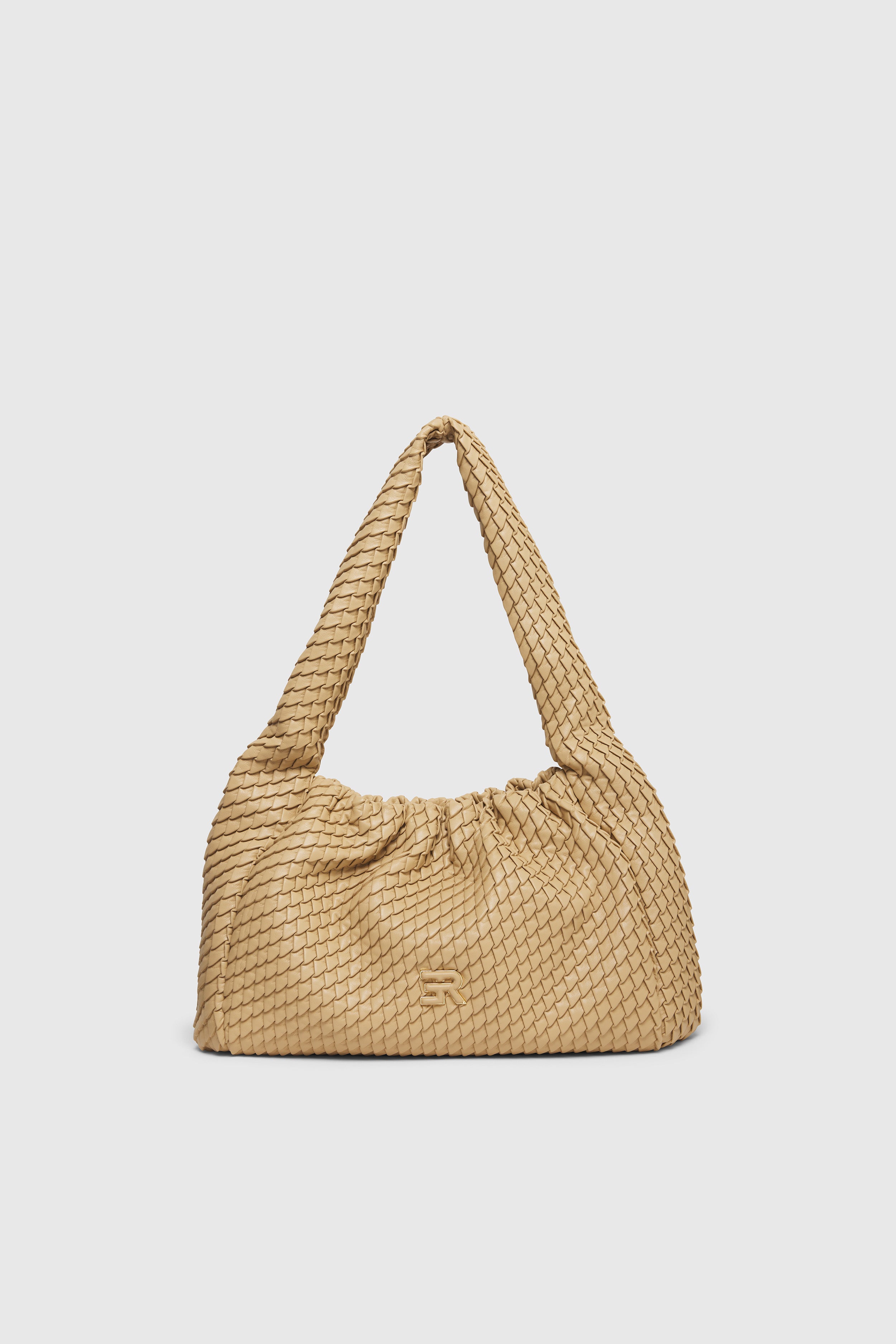 BORSA HOBO PICCOLA DI ECOPELLE PLISSETTATA